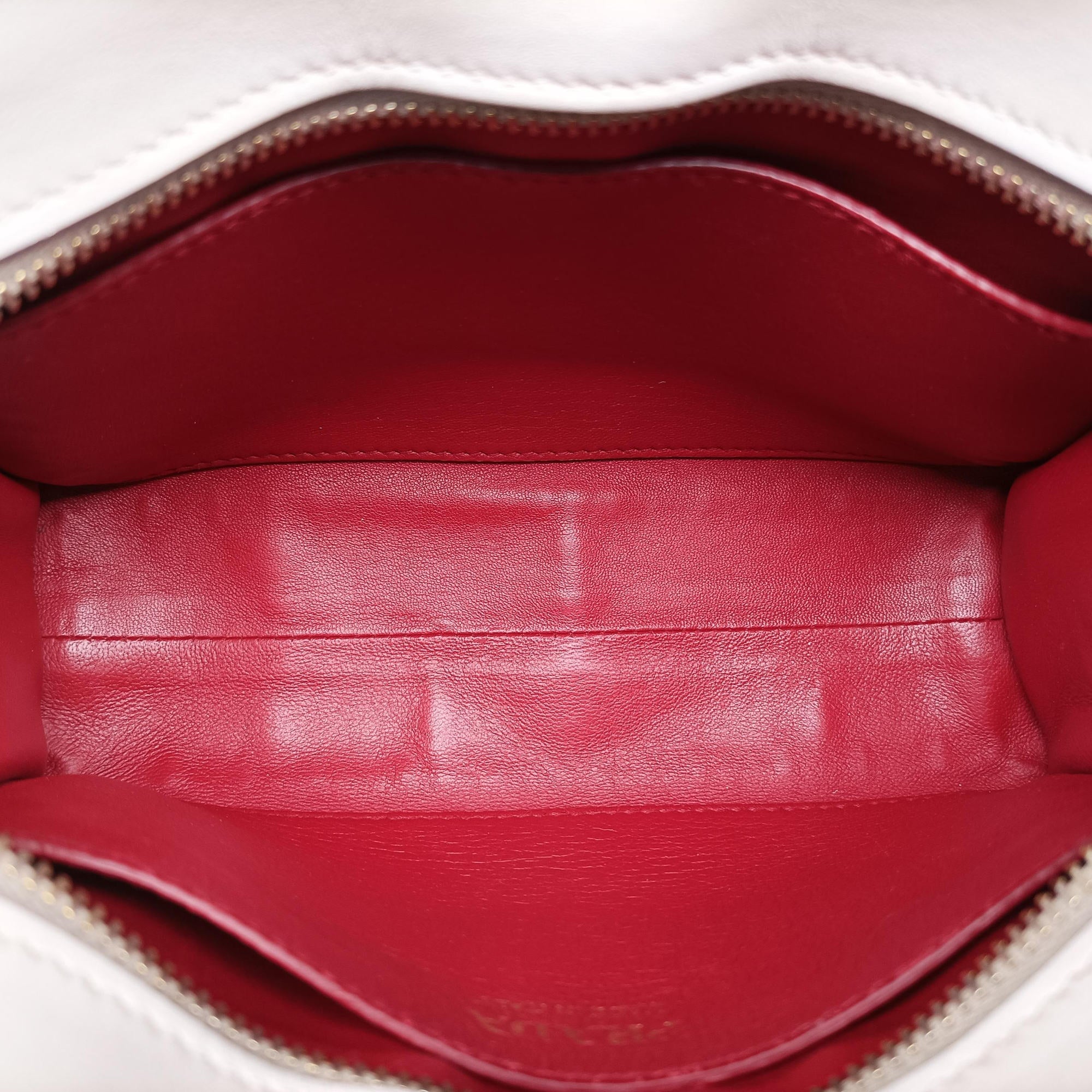 lip print Esplanade Red×white Leather 1BH043 117 Gリッププリント エスプラナード レッド×ホワイト レザー 1BH043 117 G