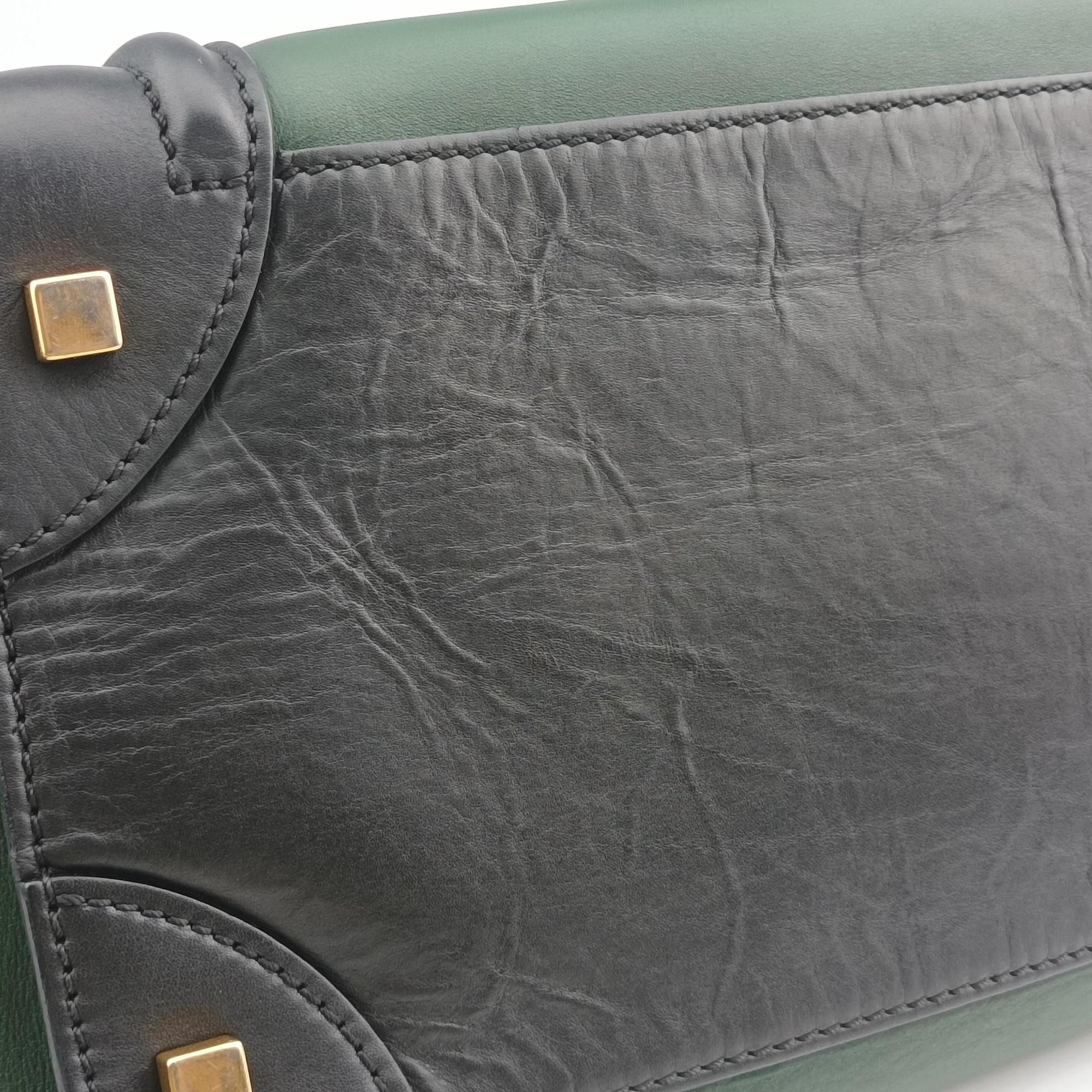 Luggage Mini Shopper Green×black Leather F-AT-0171 F-MM-0181ラゲージミニショッパー グリーン×ブラック レザー F-AT-0171 F-MM-0181