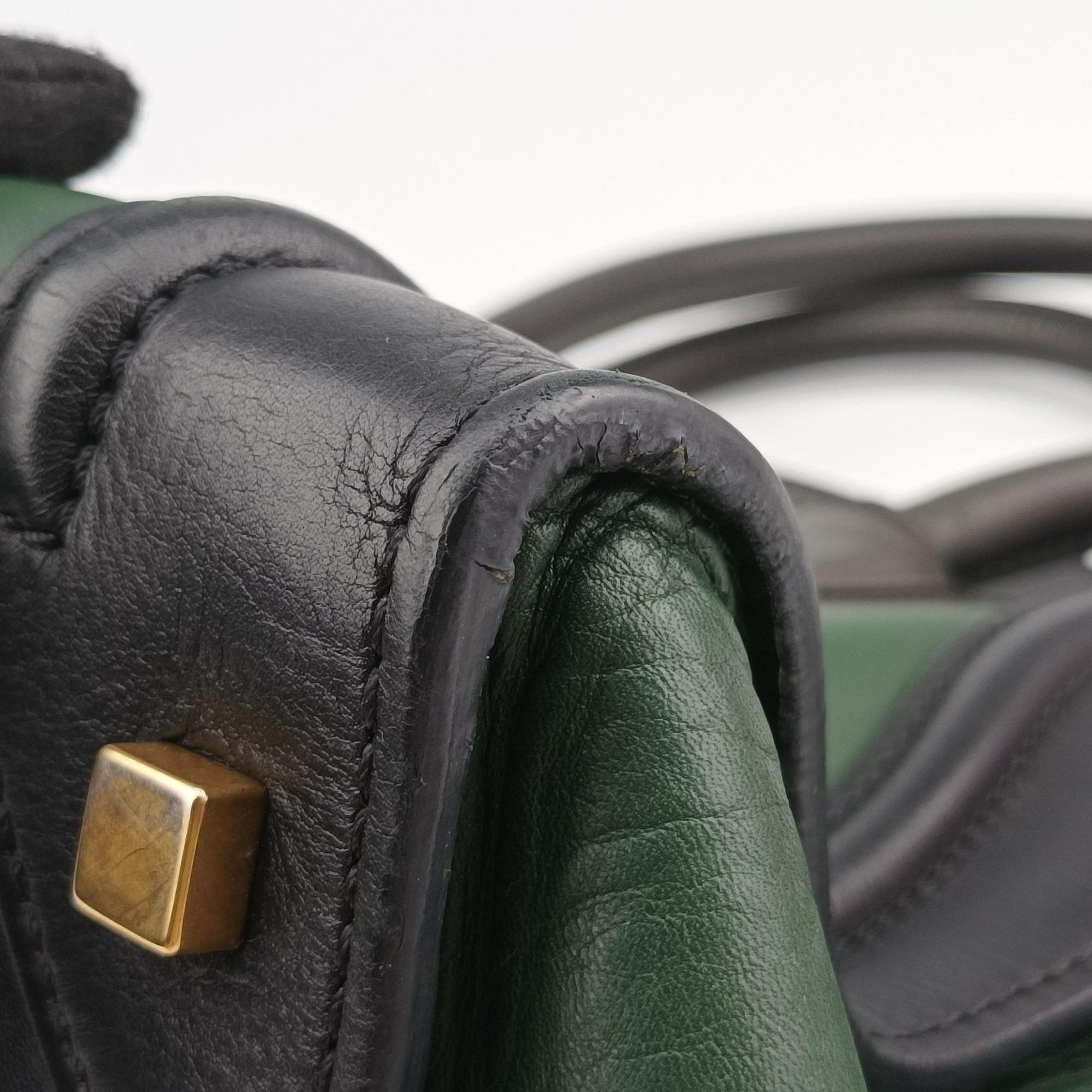 Luggage Mini Shopper Green×black Leather F-AT-0171 F-MM-0181ラゲージミニショッパー グリーン×ブラック レザー F-AT-0171 F-MM-0181