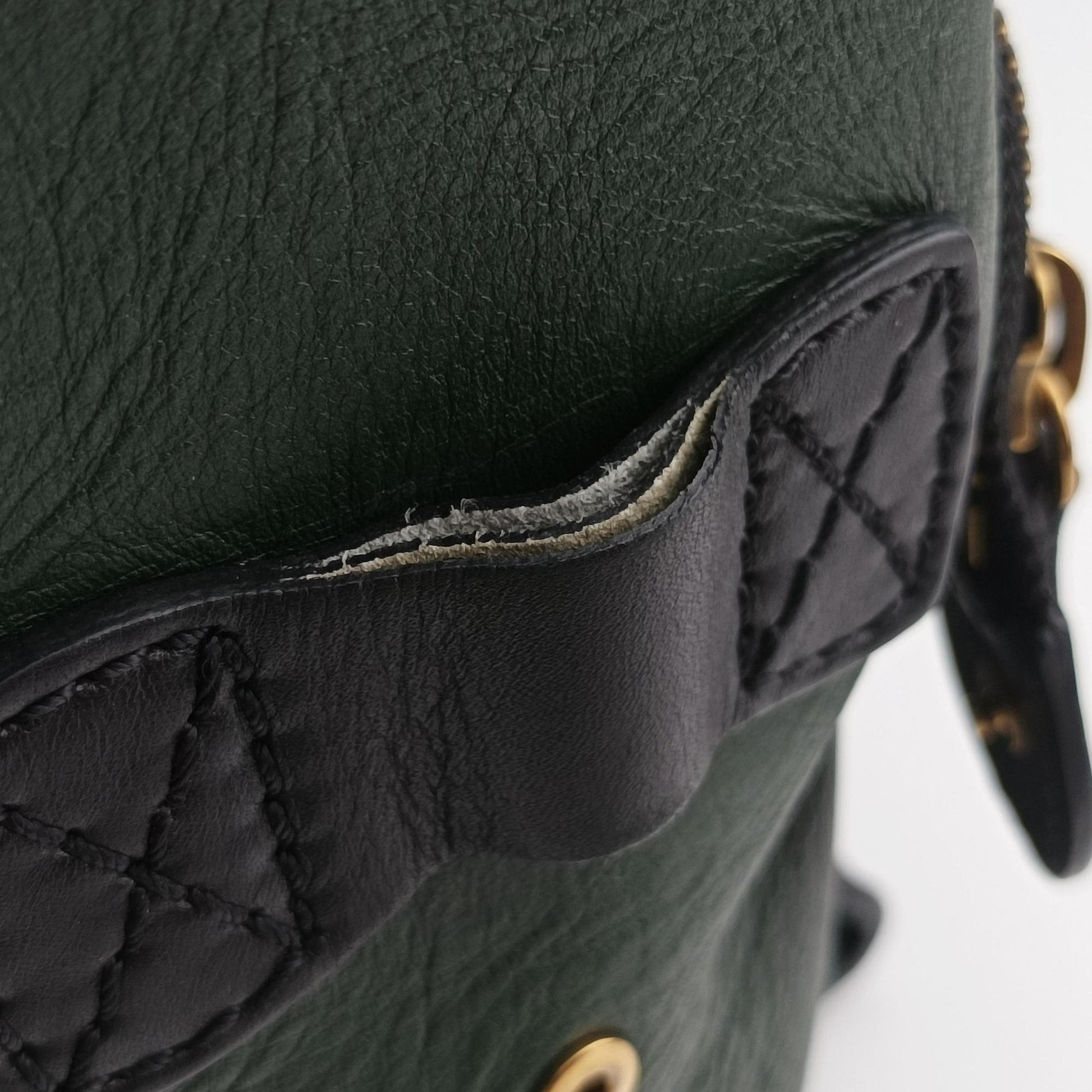Luggage Mini Shopper Green×black Leather F-AT-0171 F-MM-0181ラゲージミニショッパー グリーン×ブラック レザー F-AT-0171 F-MM-0181