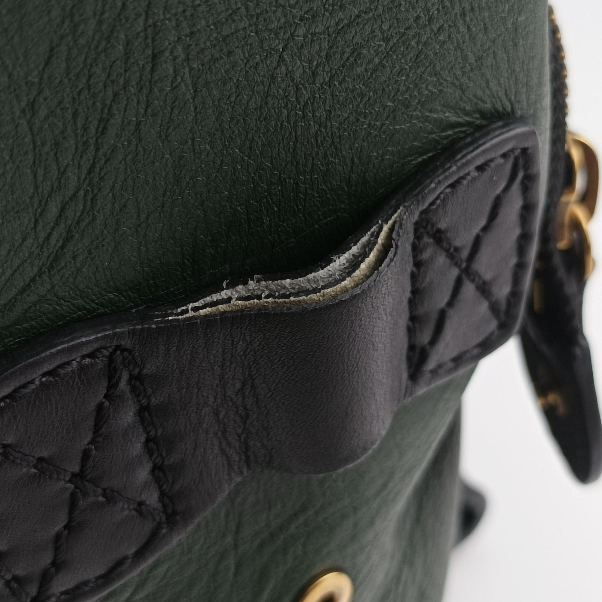 Luggage Mini Shopper Green×black Leather F-AT-0171 F-MM-0181ラゲージミニショッパー グリーン×ブラック レザー F-AT-0171 F-MM-0181