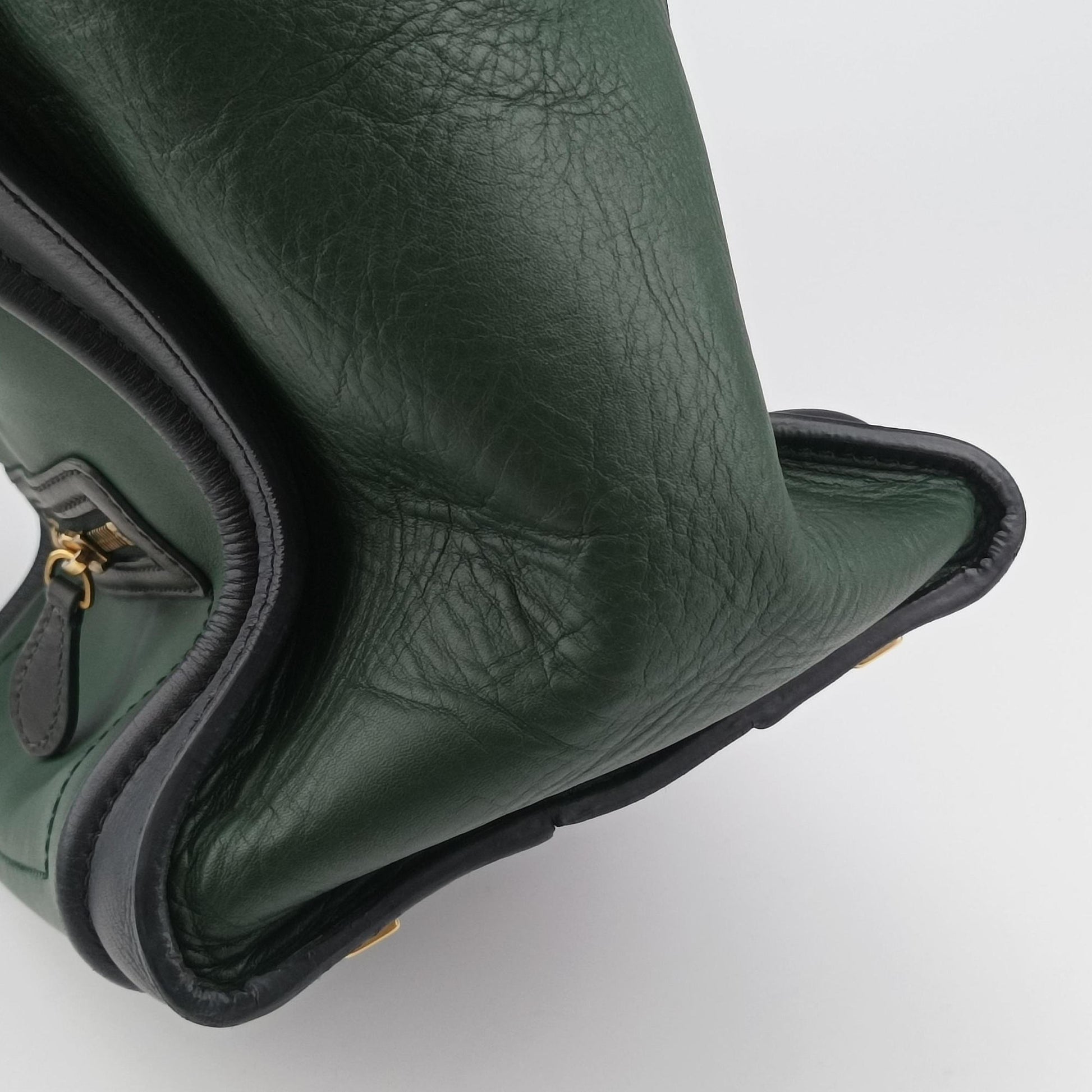 Luggage Mini Shopper Green×black Leather F-AT-0171 F-MM-0181ラゲージミニショッパー グリーン×ブラック レザー F-AT-0171 F-MM-0181