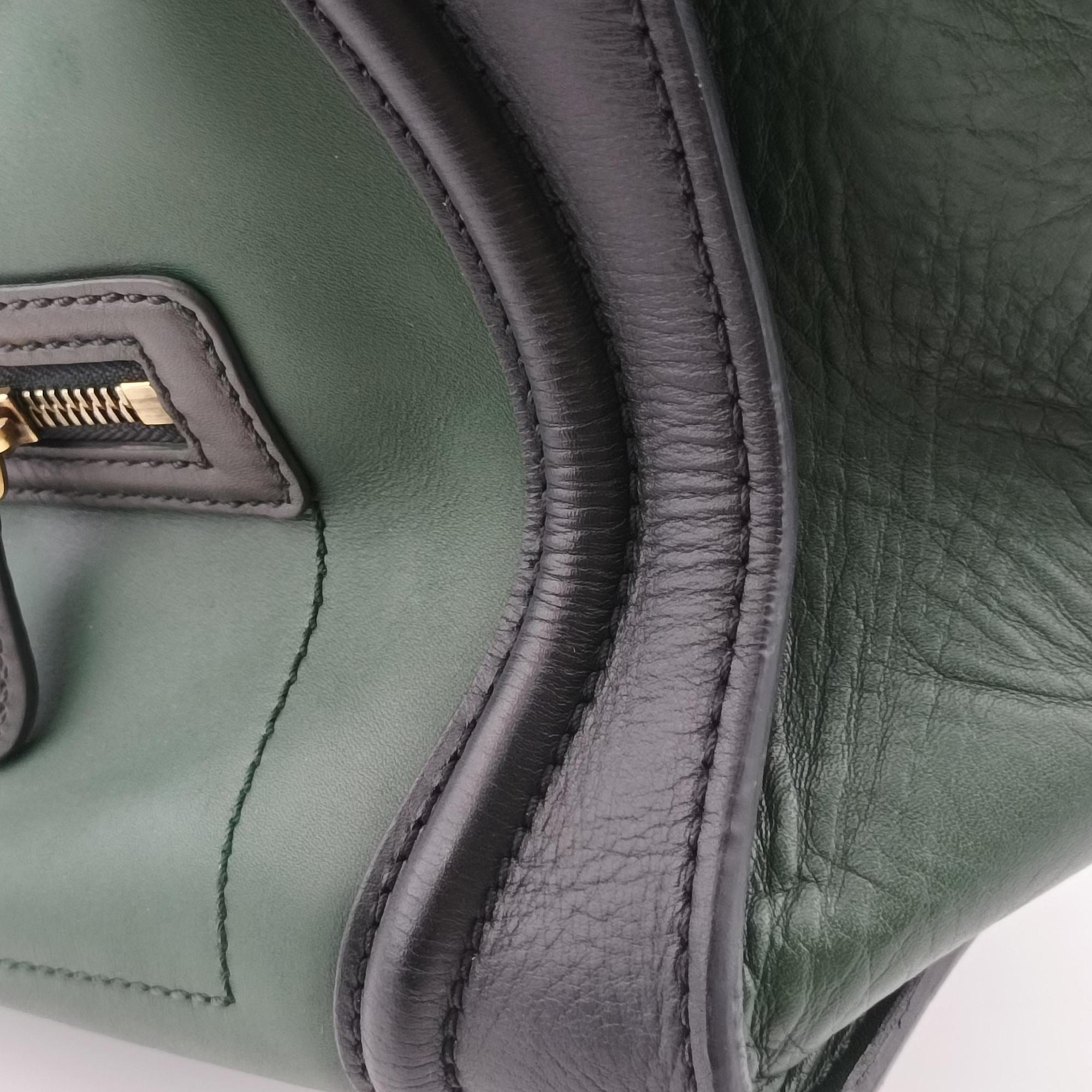 Luggage Mini Shopper Green×black Leather F-AT-0171 F-MM-0181ラゲージミニショッパー グリーン×ブラック レザー F-AT-0171 F-MM-0181