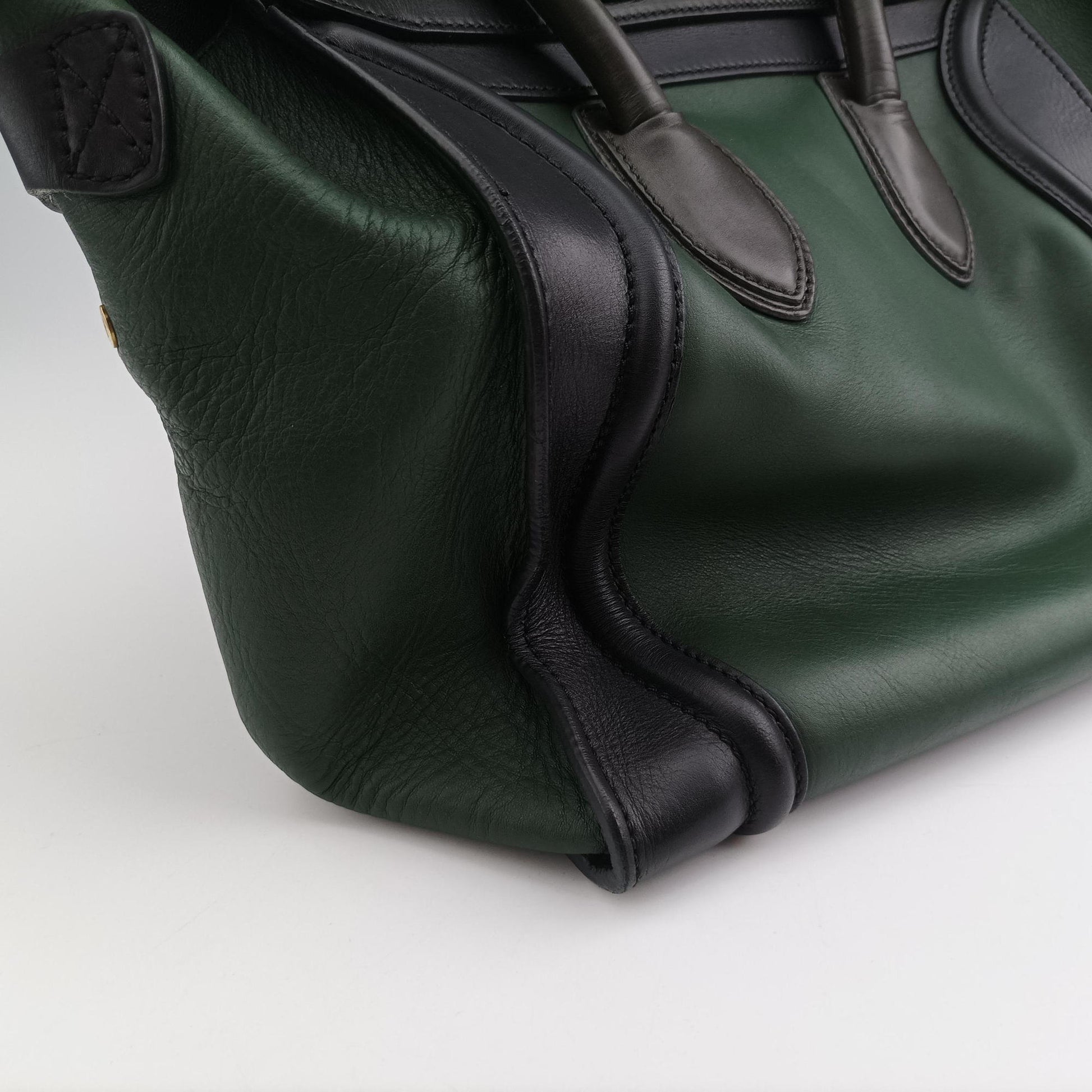 Luggage Mini Shopper Green×black Leather F-AT-0171 F-MM-0181ラゲージミニショッパー グリーン×ブラック レザー F-AT-0171 F-MM-0181