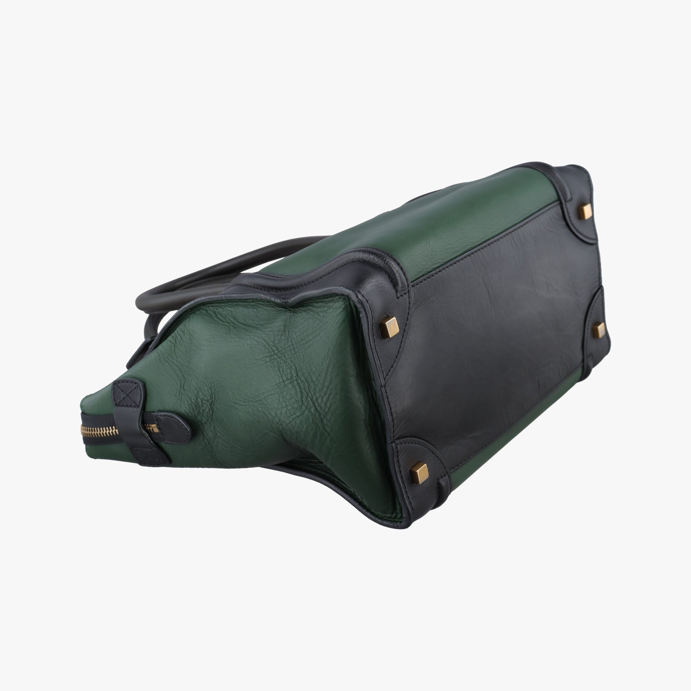 Luggage Mini Shopper Green×black Leather F-AT-0171 F-MM-0181ラゲージミニショッパー グリーン×ブラック レザー F-AT-0171 F-MM-0181