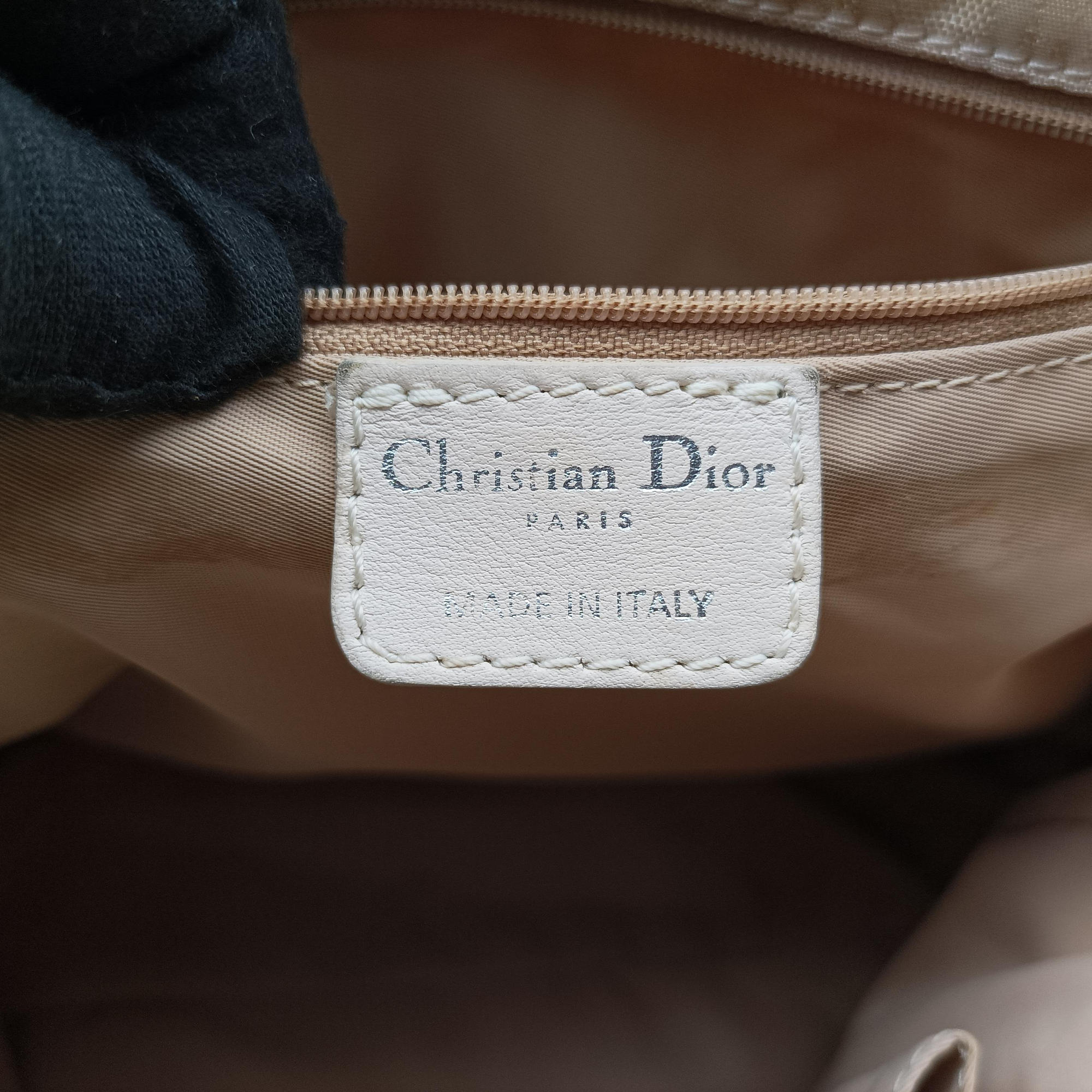 Lovely Beige Diorissimo Canvas × Leather 05-BO-0077ラブリー ベージュ ナイロン × カーフレザー 05-BO-0077