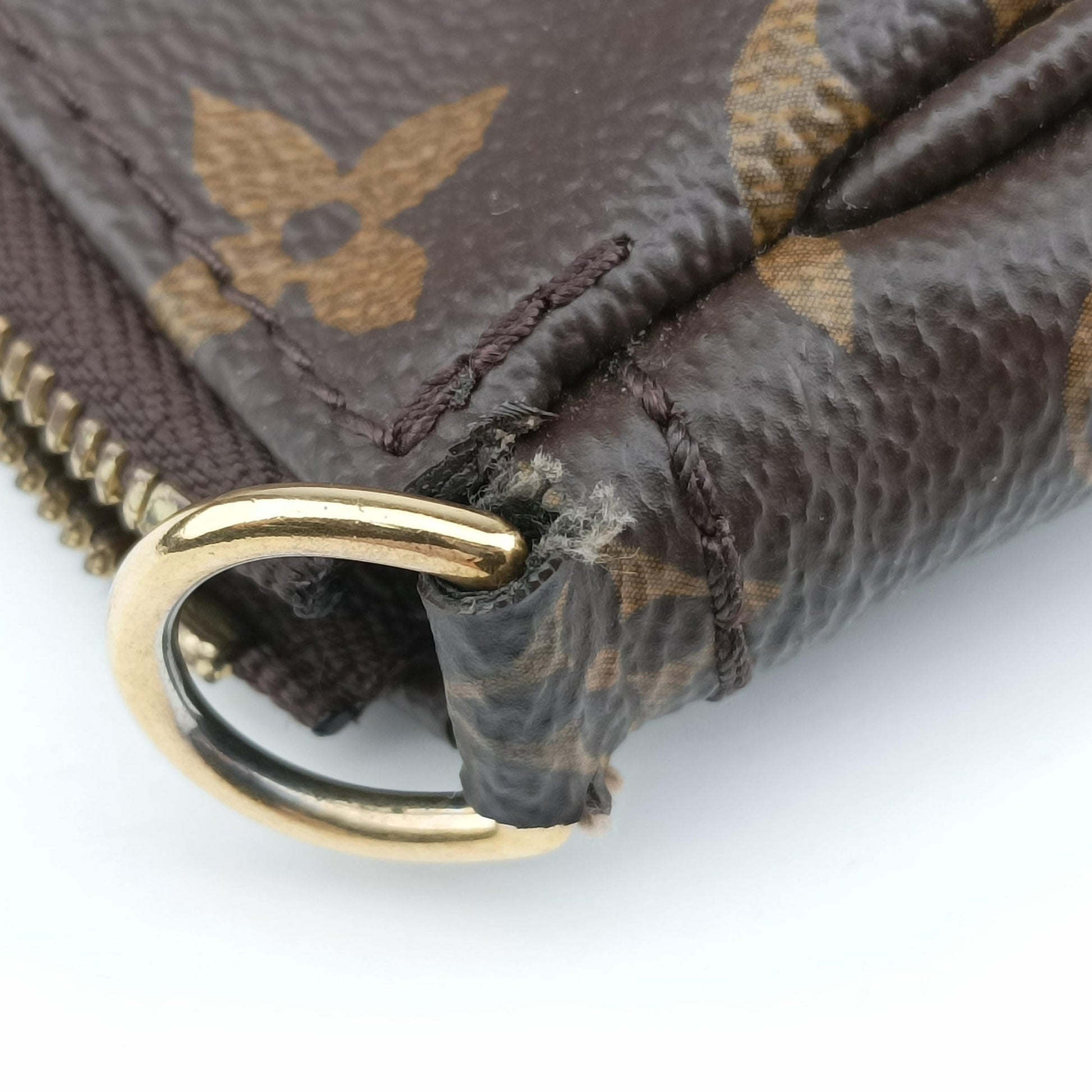 MULTI POCHETTE ACCESSOIRES MARRON×ROSE CLAIRE Monogram Canvas M44840 IC Chipミュルティポシェットアクセソワール マロン×ローズ クレール モノグラムキャンバス M44840 ICチップ