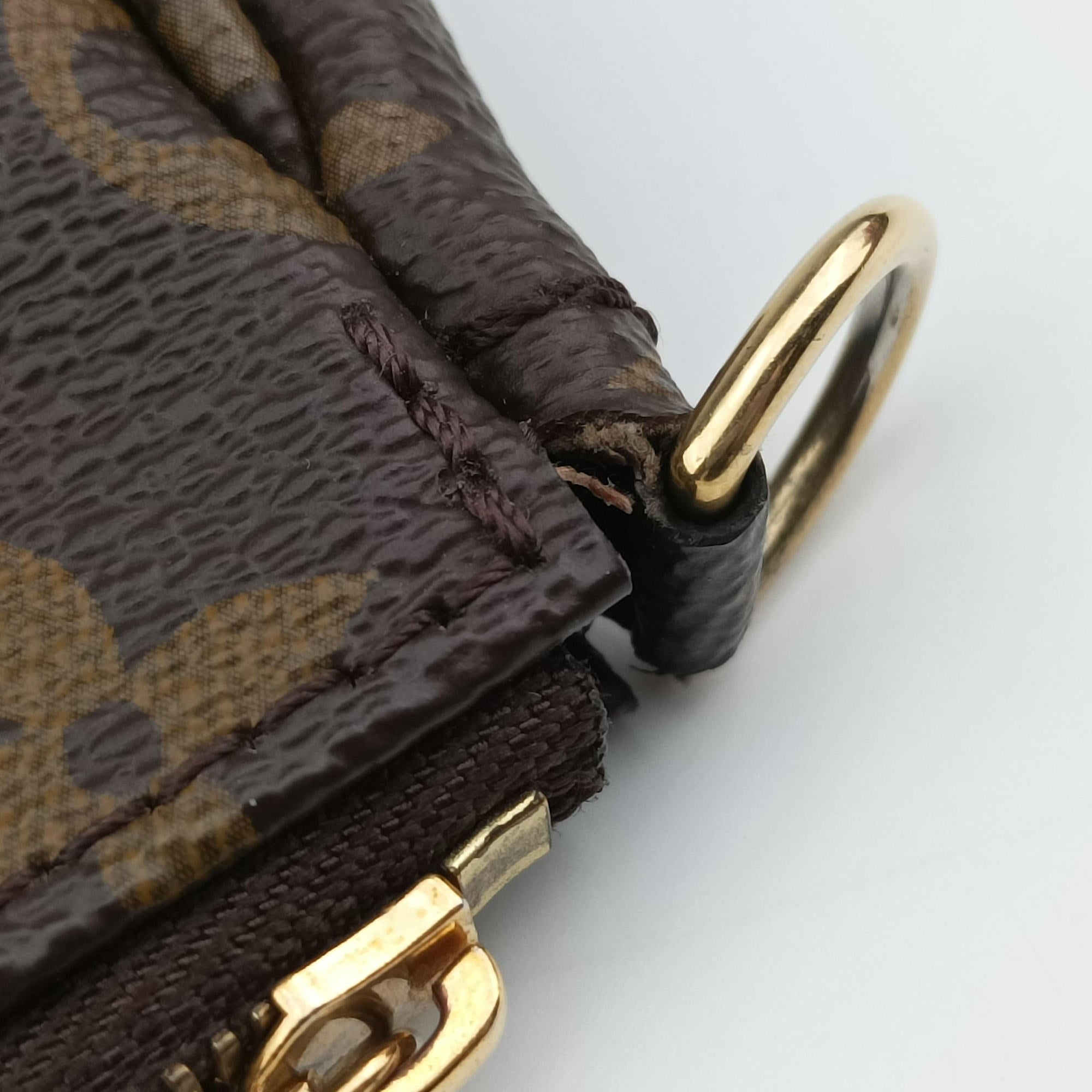 MULTI POCHETTE ACCESSOIRES MARRON×ROSE CLAIRE Monogram Canvas M44840 IC Chipミュルティポシェットアクセソワール マロン×ローズ クレール モノグラムキャンバス M44840 ICチップ