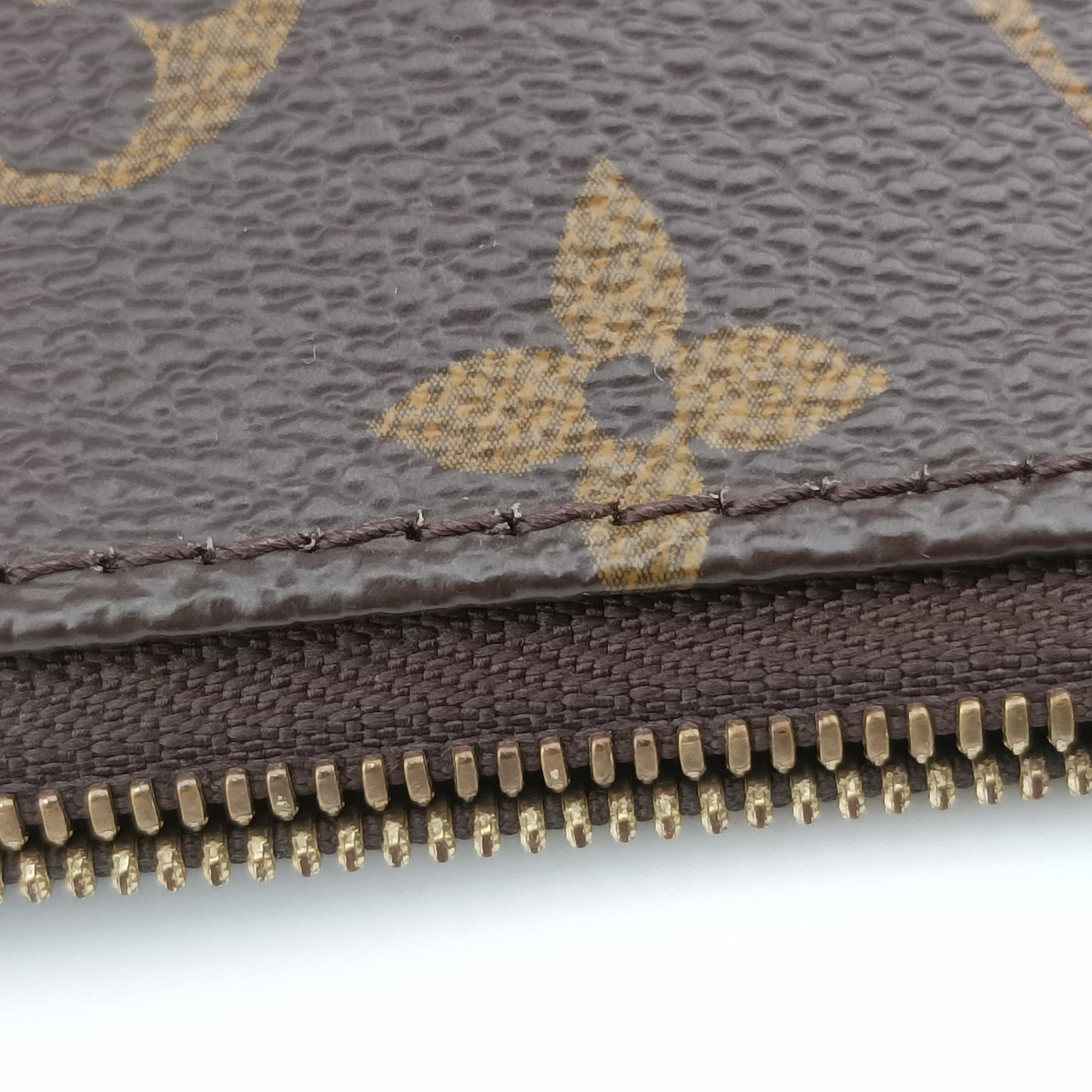 MULTI POCHETTE ACCESSOIRES MARRON×ROSE CLAIRE Monogram Canvas M44840 IC Chipミュルティポシェットアクセソワール マロン×ローズ クレール モノグラムキャンバス M44840 ICチップ