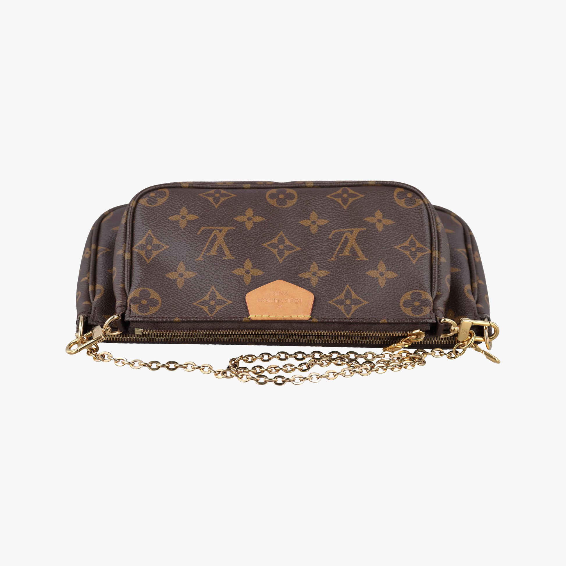 MULTI POCHETTE ACCESSOIRES MARRON×ROSE CLAIRE Monogram Canvas M44840 IC Chipミュルティポシェットアクセソワール マロン×ローズ クレール モノグラムキャンバス M44840 ICチップ