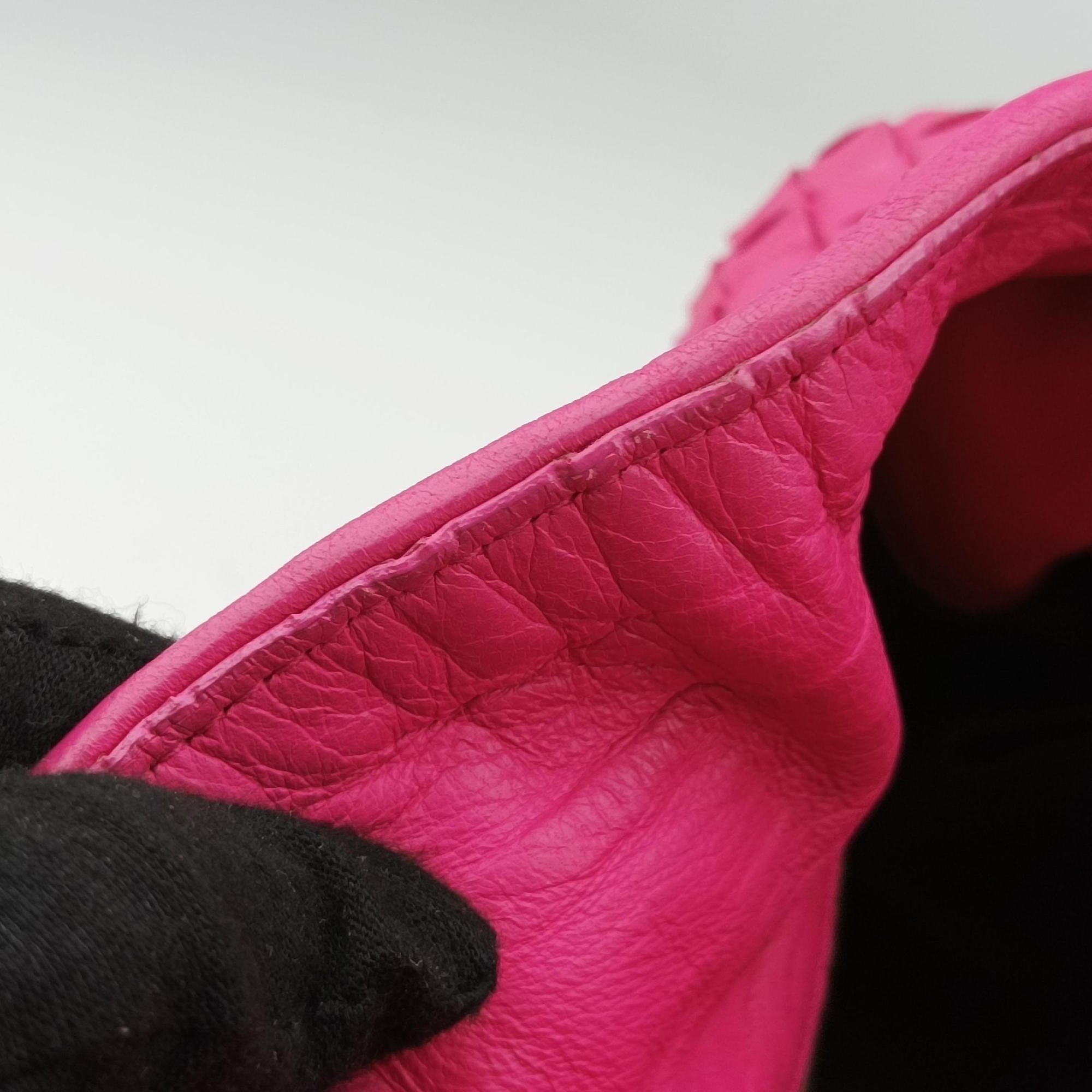 Parachute Intrecciato Rose lambskin B00013655Lパラシュート イントレチャート ローズ レッド ラムスキン B00013655L