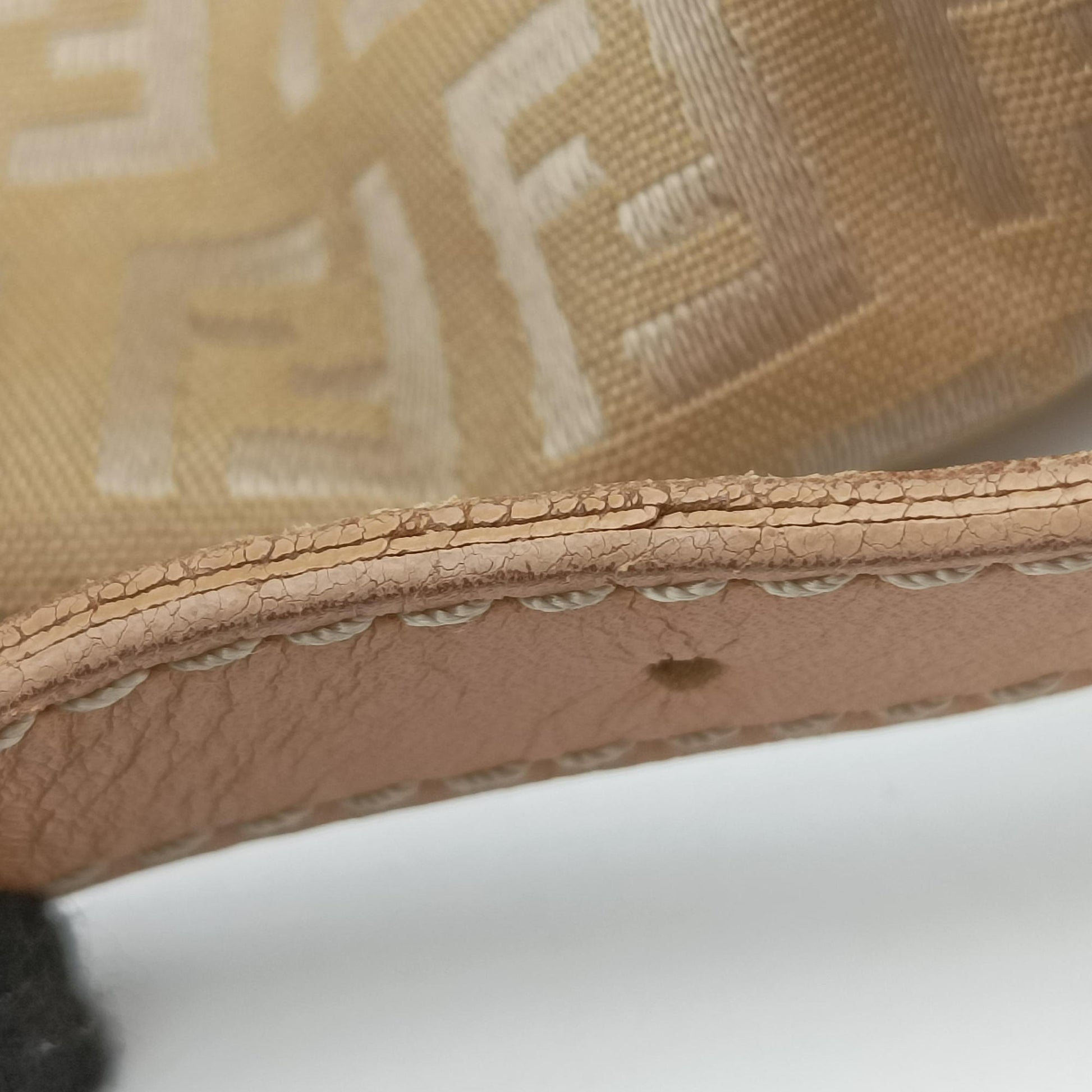 Baguette Zucchino Beige canvas×leather 8BR001 Lot number unknownマンマバケット ズッキーノ柄 ベージュ キャンバス×レザー 8BR001 製番不明