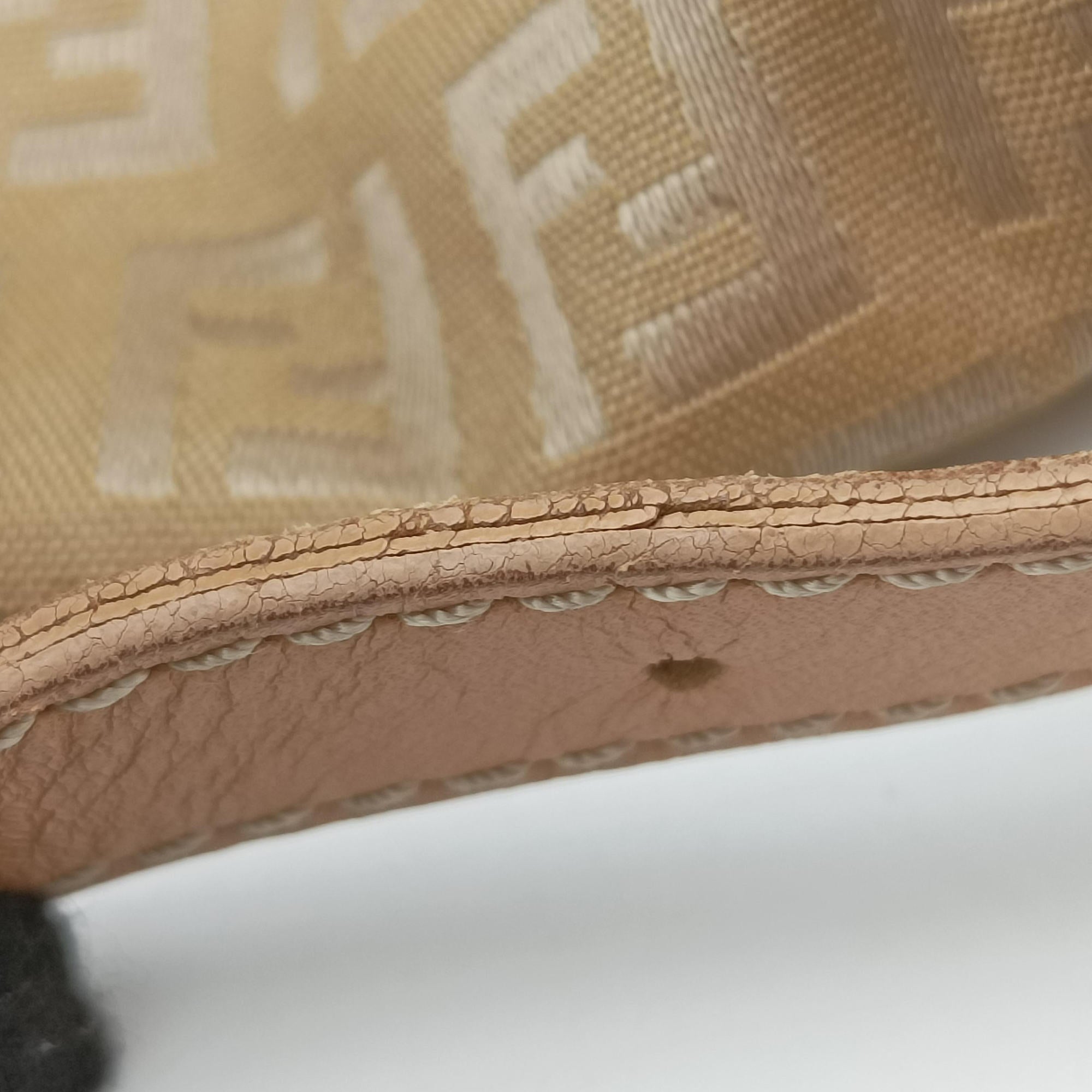 Baguette Zucchino Beige canvas×leather 8BR001 Lot number unknownマンマバケット ズッキーノ柄 ベージュ キャンバス×レザー 8BR001 製番不明