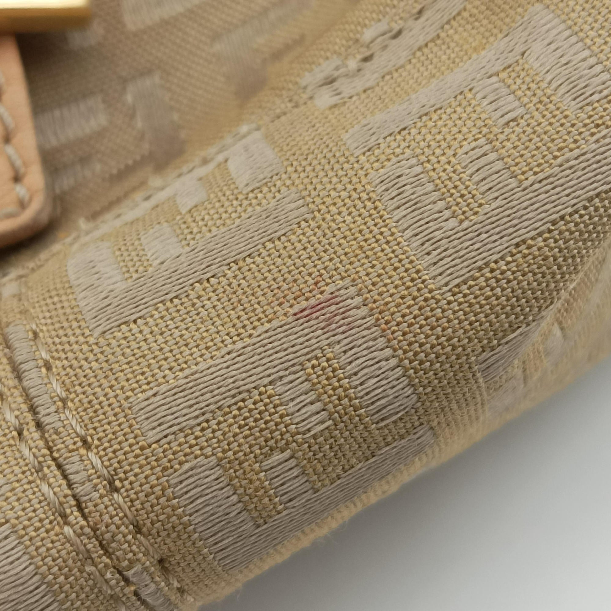 Baguette Zucchino Beige canvas×leather 8BR001 Lot number unknownマンマバケット ズッキーノ柄 ベージュ キャンバス×レザー 8BR001 製番不明
