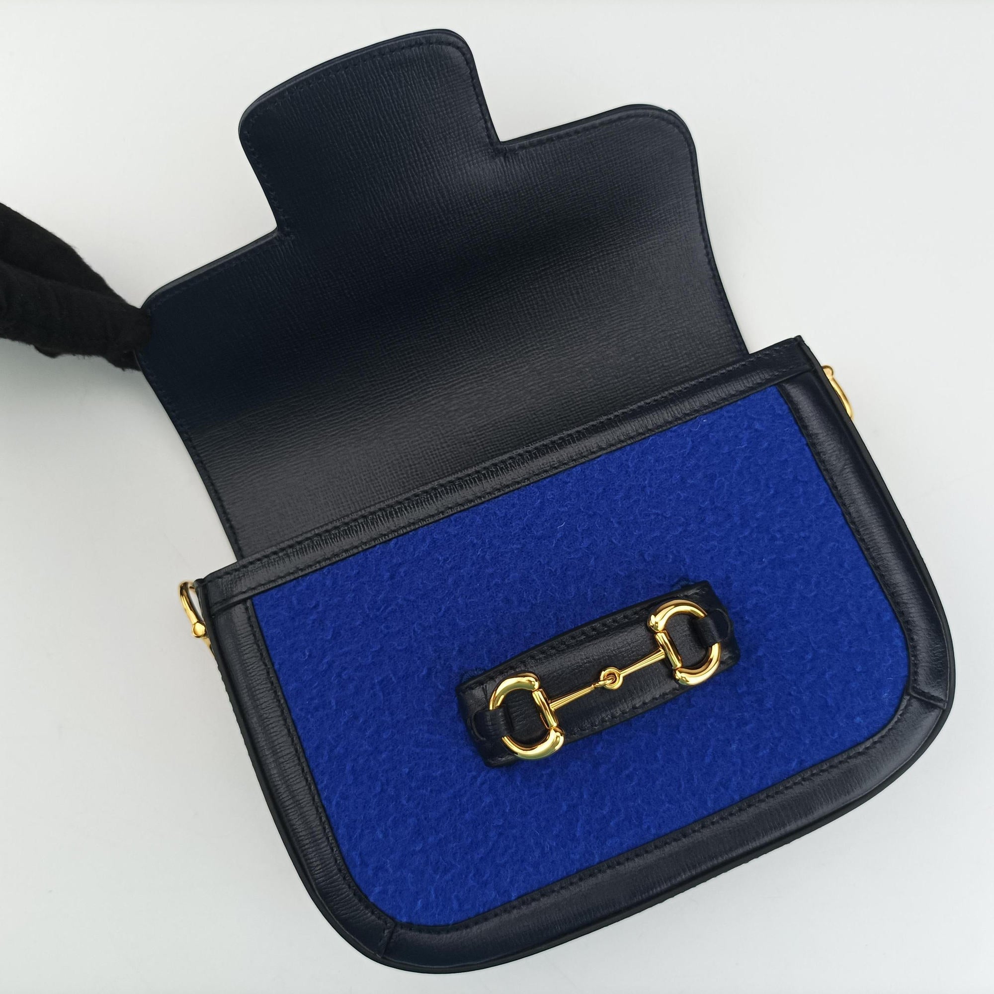 Horsebit 1955 Blue× Navy Tweed×Leather 658574 E036422442ホースビット 1955 ブルー× ネイビー ツイード×レザー 658574 E036422442