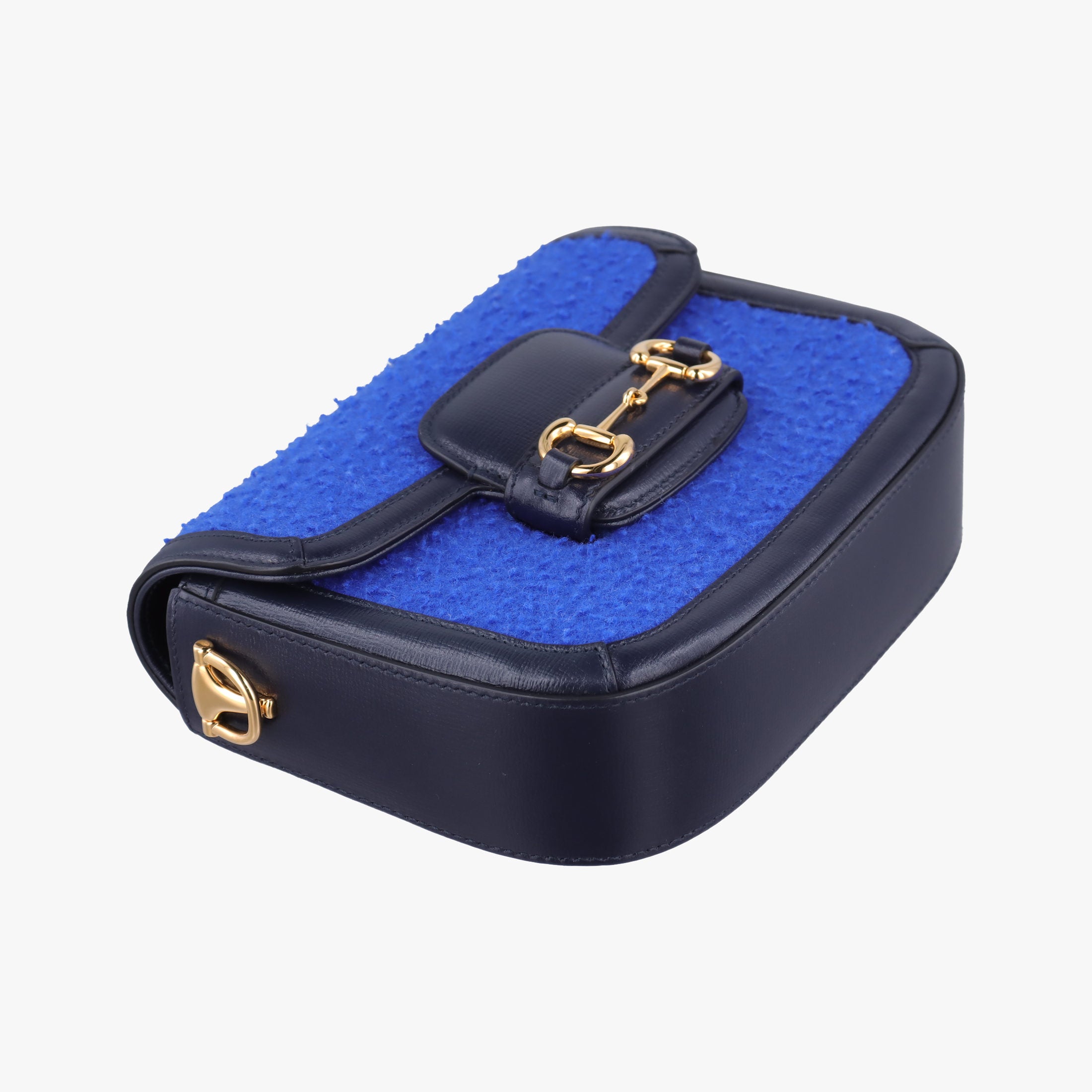 Horsebit 1955 Blue× Navy Tweed×Leather 658574 E036422442ホースビット 1955 ブルー× ネイビー ツイード×レザー 658574 E036422442