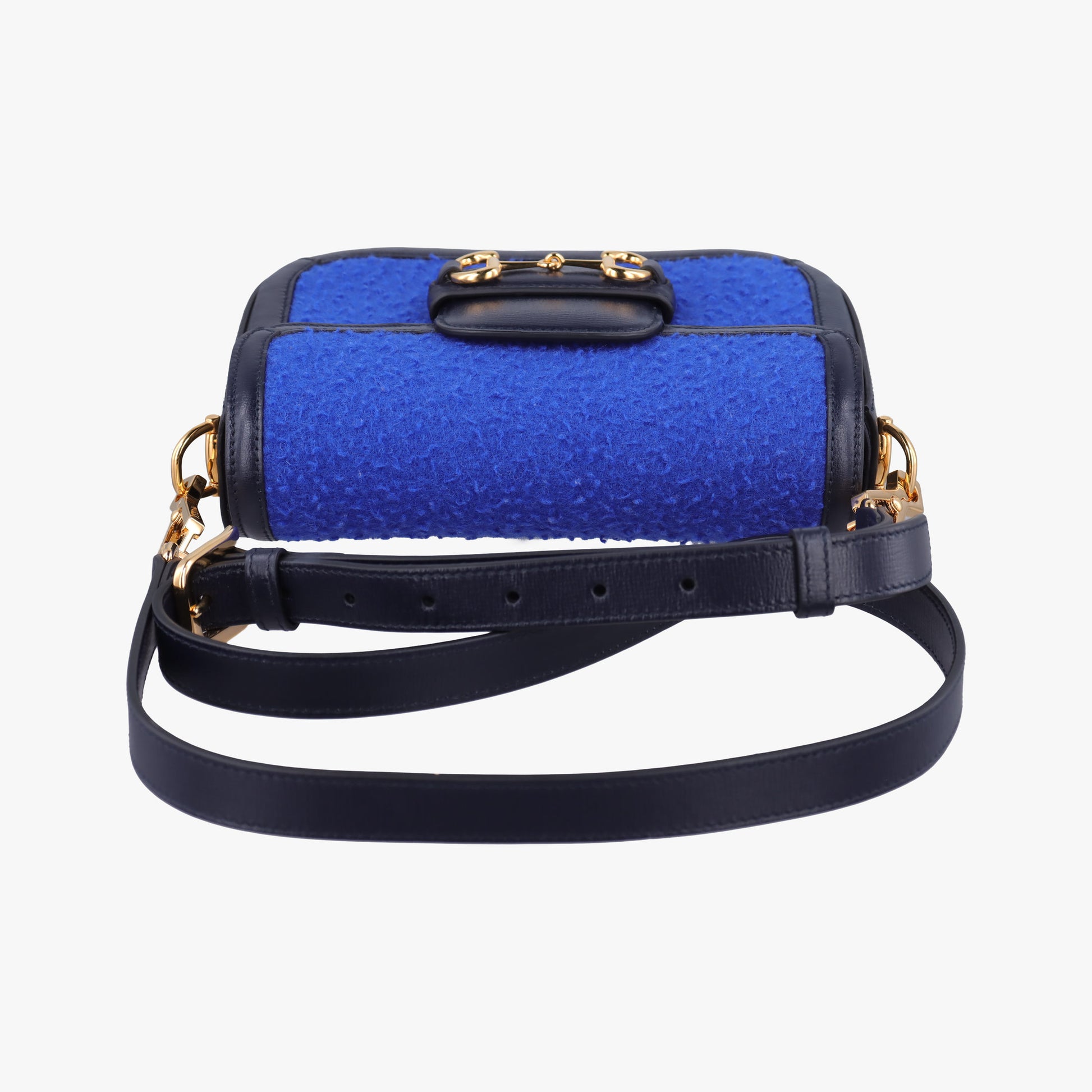 Horsebit 1955 Blue× Navy Tweed×Leather 658574 E036422442ホースビット 1955 ブルー× ネイビー ツイード×レザー 658574 E036422442