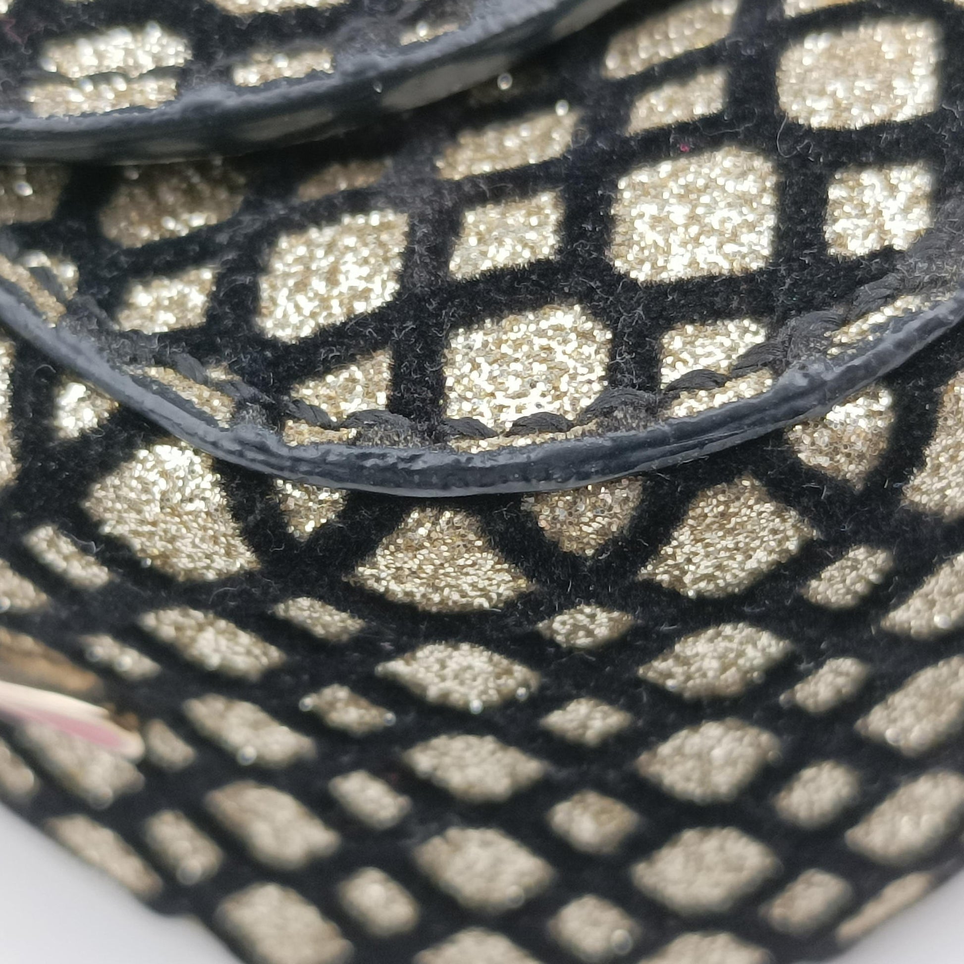 Glitter Accent Sweet Charity Black×Gold Leather×Patent グリッターアクセント スイートチャリティ ブラック×ゴールド レザー×パテント 
