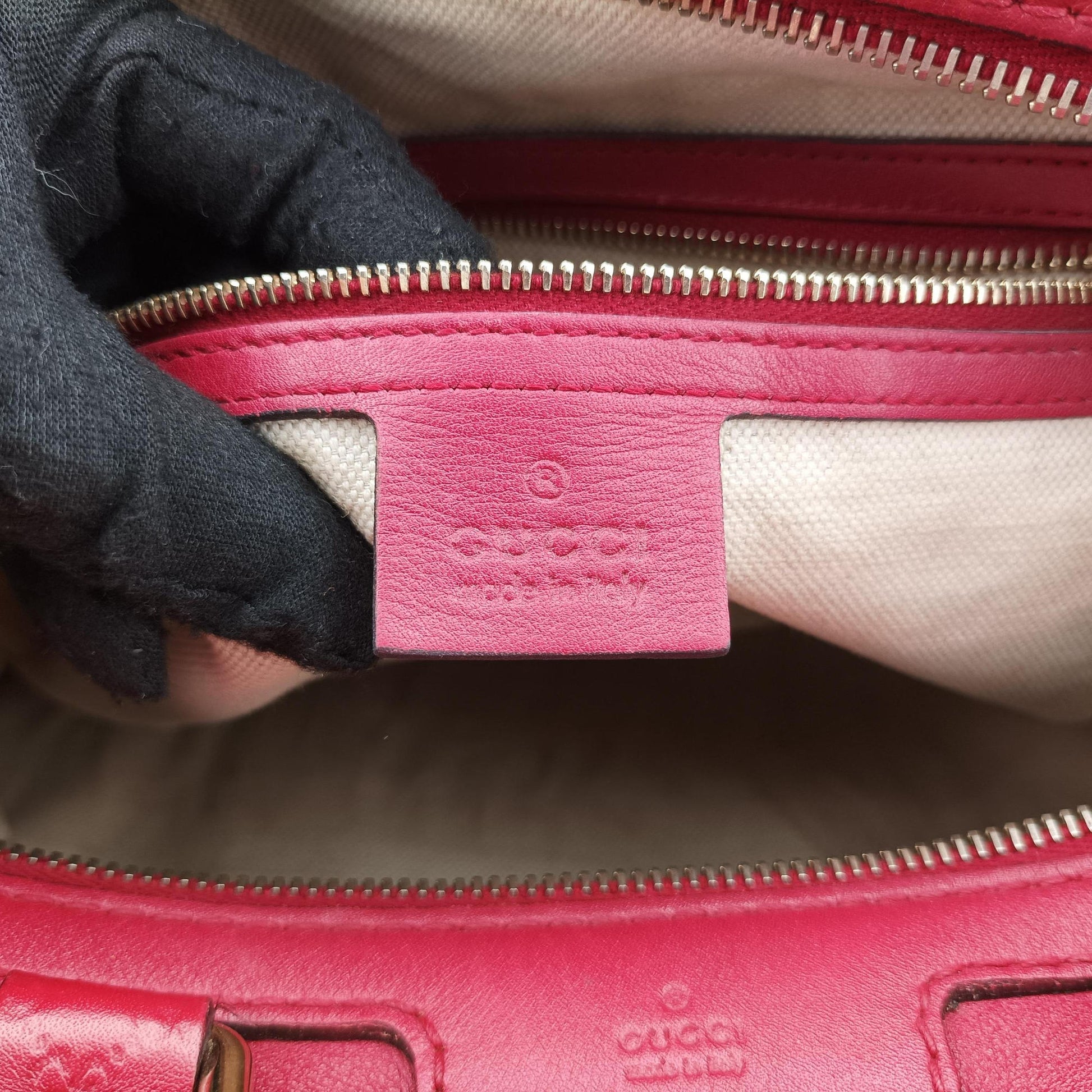Guccissima Trim Web Joy Red Leather 247205 I012933209グッチシマ トリム ウェブ ジョイ レッド レザー 247205 I012933209