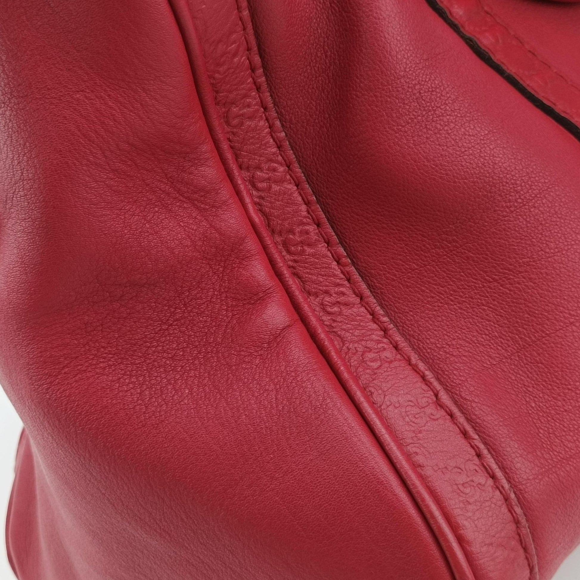 Guccissima Trim Web Joy Red Leather 247205 I012933209グッチシマ トリム ウェブ ジョイ レッド レザー 247205 I012933209