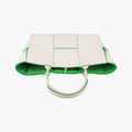 THE ARCO Tote White×Green lambskin B10028381Eザ アルコ トート ホワイト×グリーン ラムスキン B10028381E