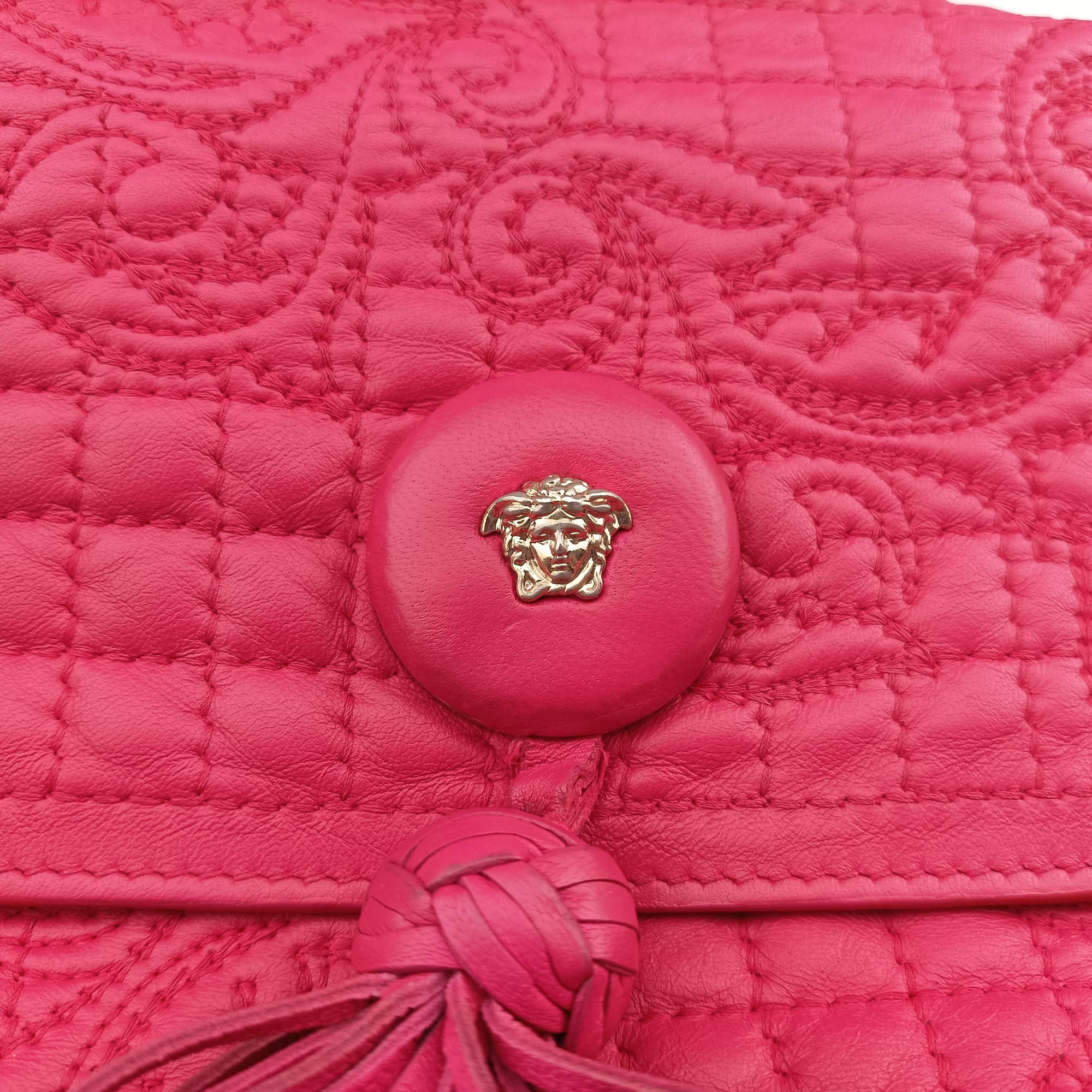 quilted chain Rose leather CLG 498920792717キルティング チェーン ローズ レッド レザー CLG 498920792717