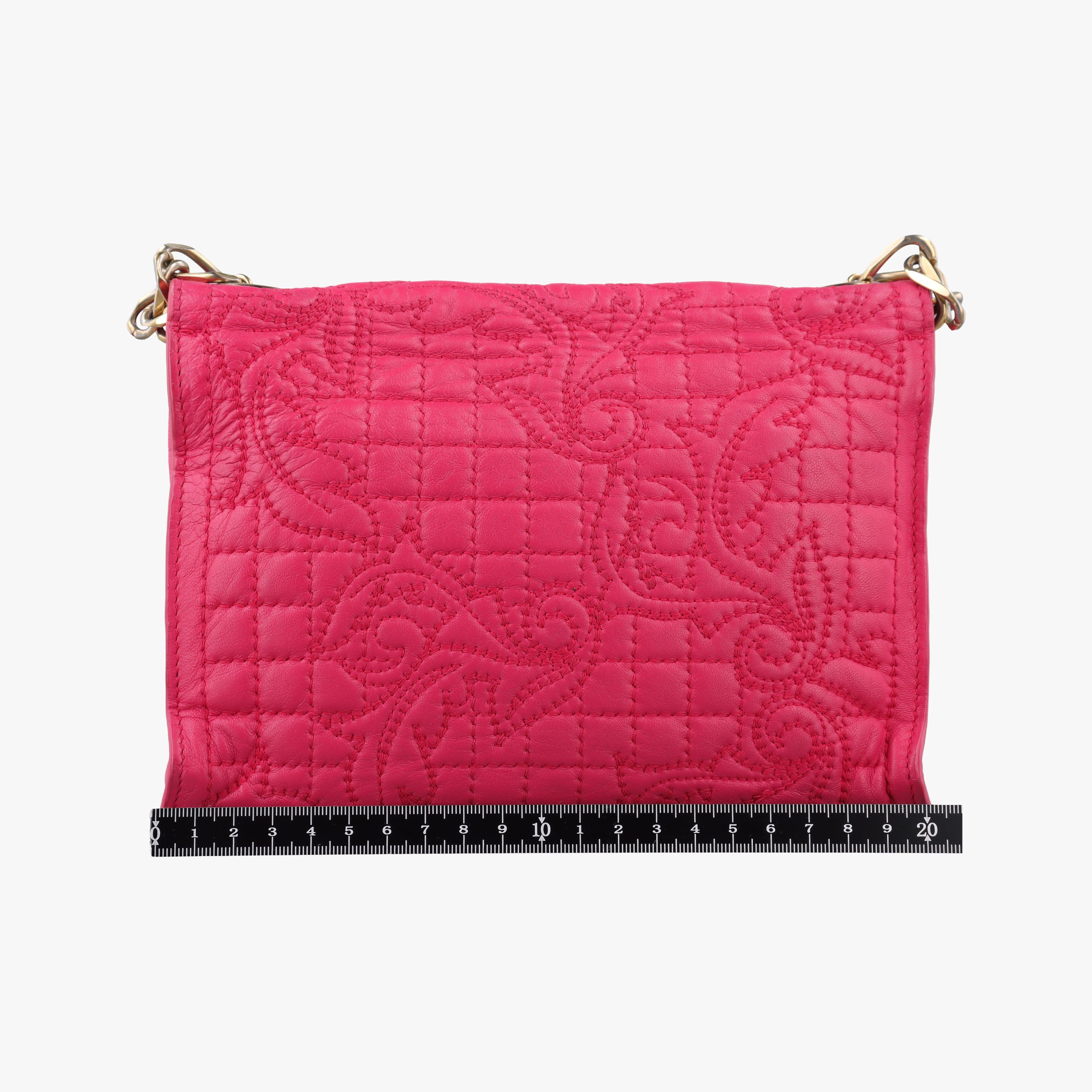 quilted chain Rose leather CLG 498920792717キルティング チェーン ローズ レッド レザー CLG 498920792717