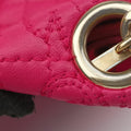 quilted chain Rose leather CLG 498920792717キルティング チェーン ローズ レッド レザー CLG 498920792717