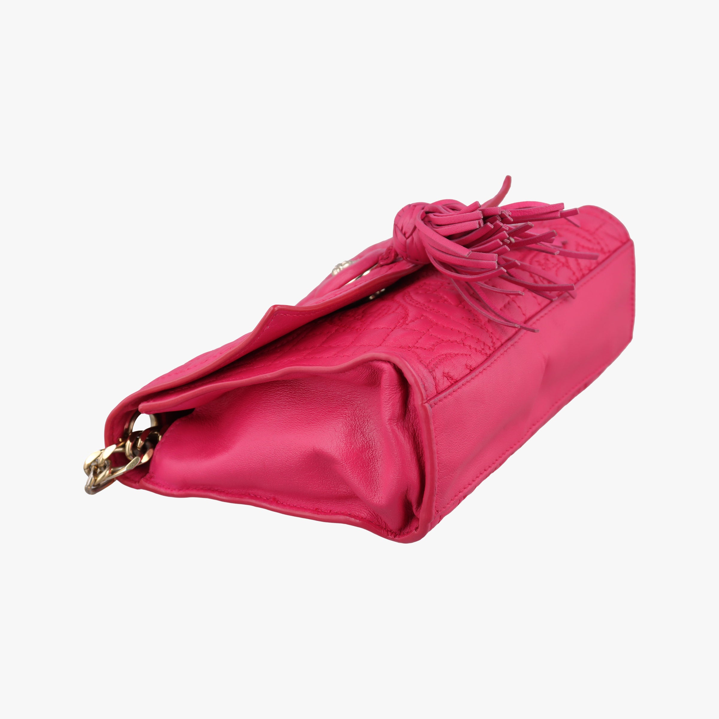 quilted chain Rose leather CLG 498920792717キルティング チェーン ローズ レッド レザー CLG 498920792717