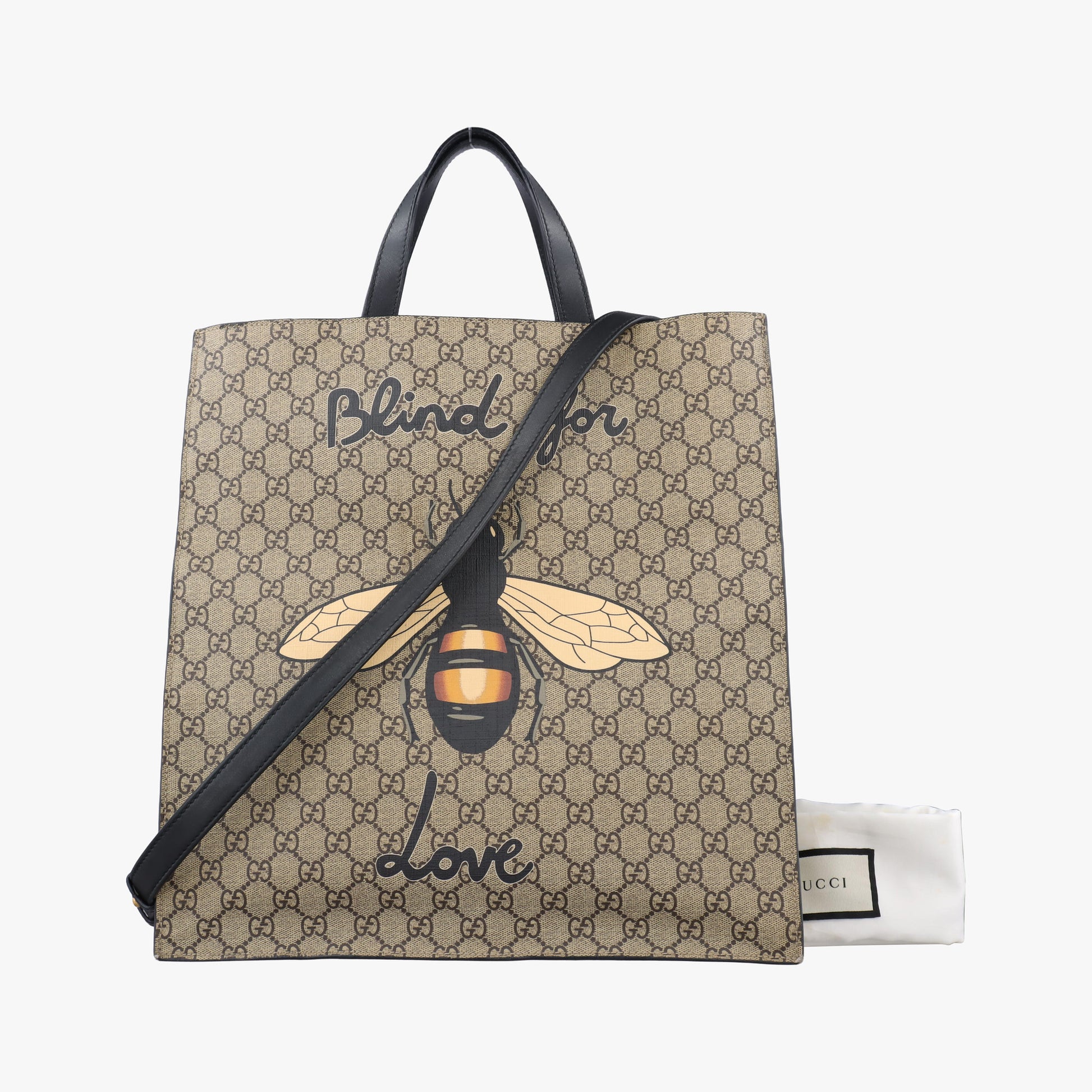 GG Supreme Bee Beige×black PVC coated canvas×Leather 450950 A029293727GGスプリーム キングスネーク ベージュ×ブラック PVCコーティングキャンバス×レザー 450950 A029293727
