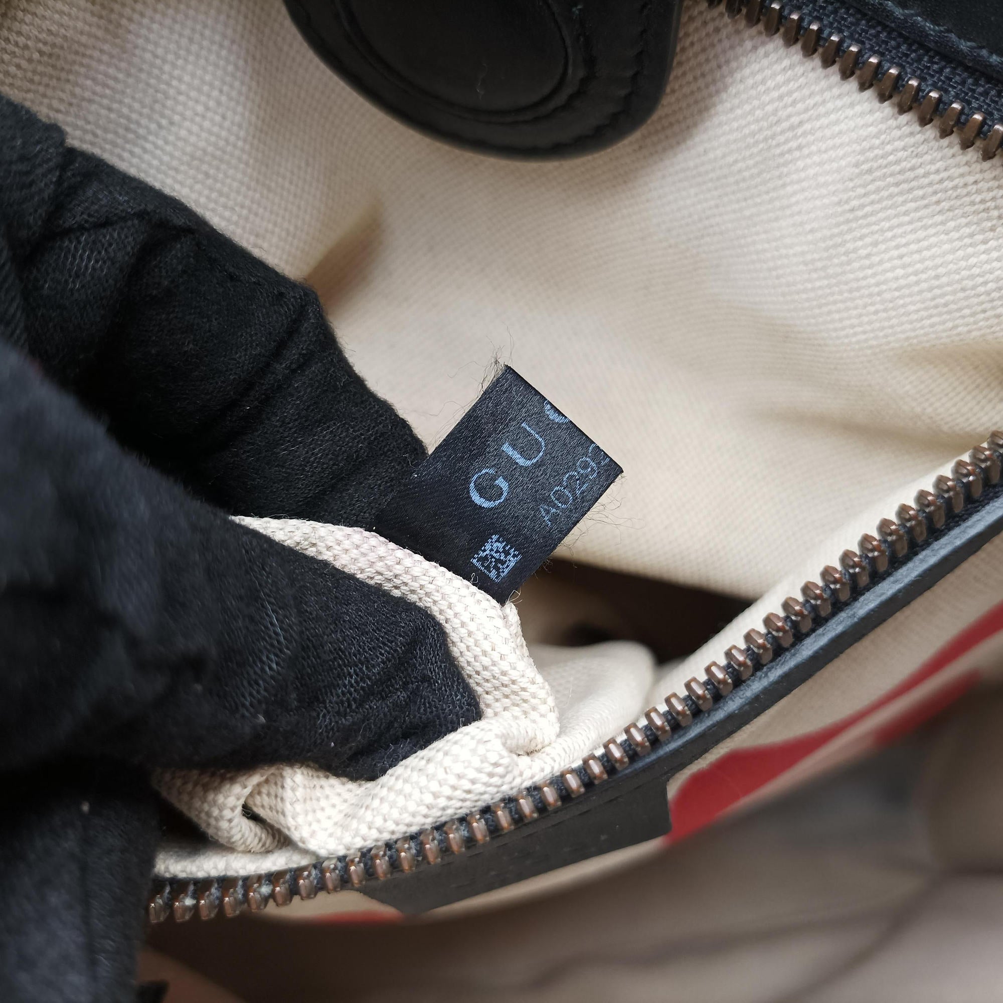 GG Supreme Bee Beige×black PVC coated canvas×Leather 450950 A029293727GGスプリーム キングスネーク ベージュ×ブラック PVCコーティングキャンバス×レザー 450950 A029293727