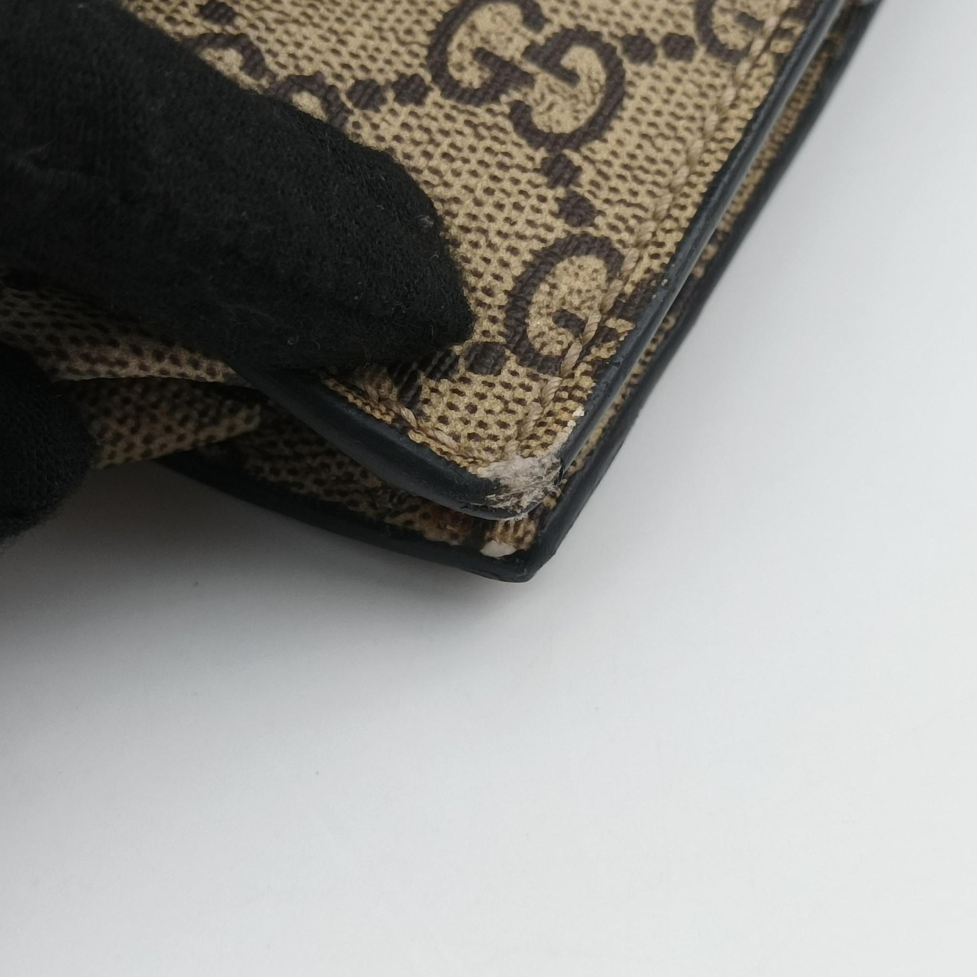 GG Supreme Bee Beige×black PVC coated canvas×Leather 450950 A029293727GGスプリーム キングスネーク ベージュ×ブラック PVCコーティングキャンバス×レザー 450950 A029293727