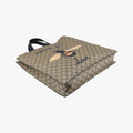 GG Supreme Bee Beige×black PVC coated canvas×Leather 450950 A029293727GGスプリーム キングスネーク ベージュ×ブラック PVCコーティングキャンバス×レザー 450950 A029293727