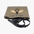 GG Supreme Bee Beige×black PVC coated canvas×Leather 450950 A029293727GGスプリーム キングスネーク ベージュ×ブラック PVCコーティングキャンバス×レザー 450950 A029293727