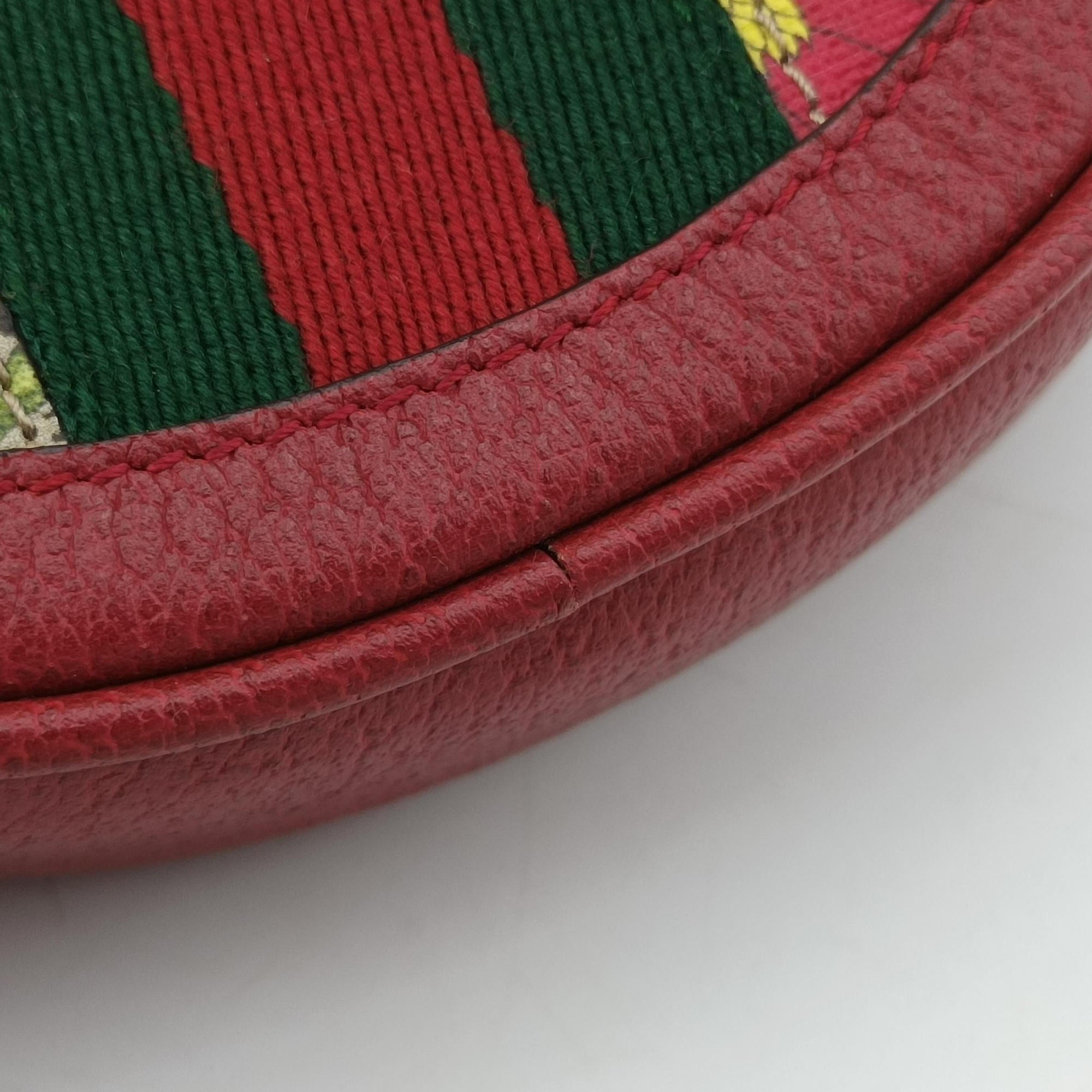 Ophidia Red×Multicolour PVC coated canvas×Leather 598661 オフィディア レッド×マルチカラー PVCコーティングキャンバス×レザー 598661 