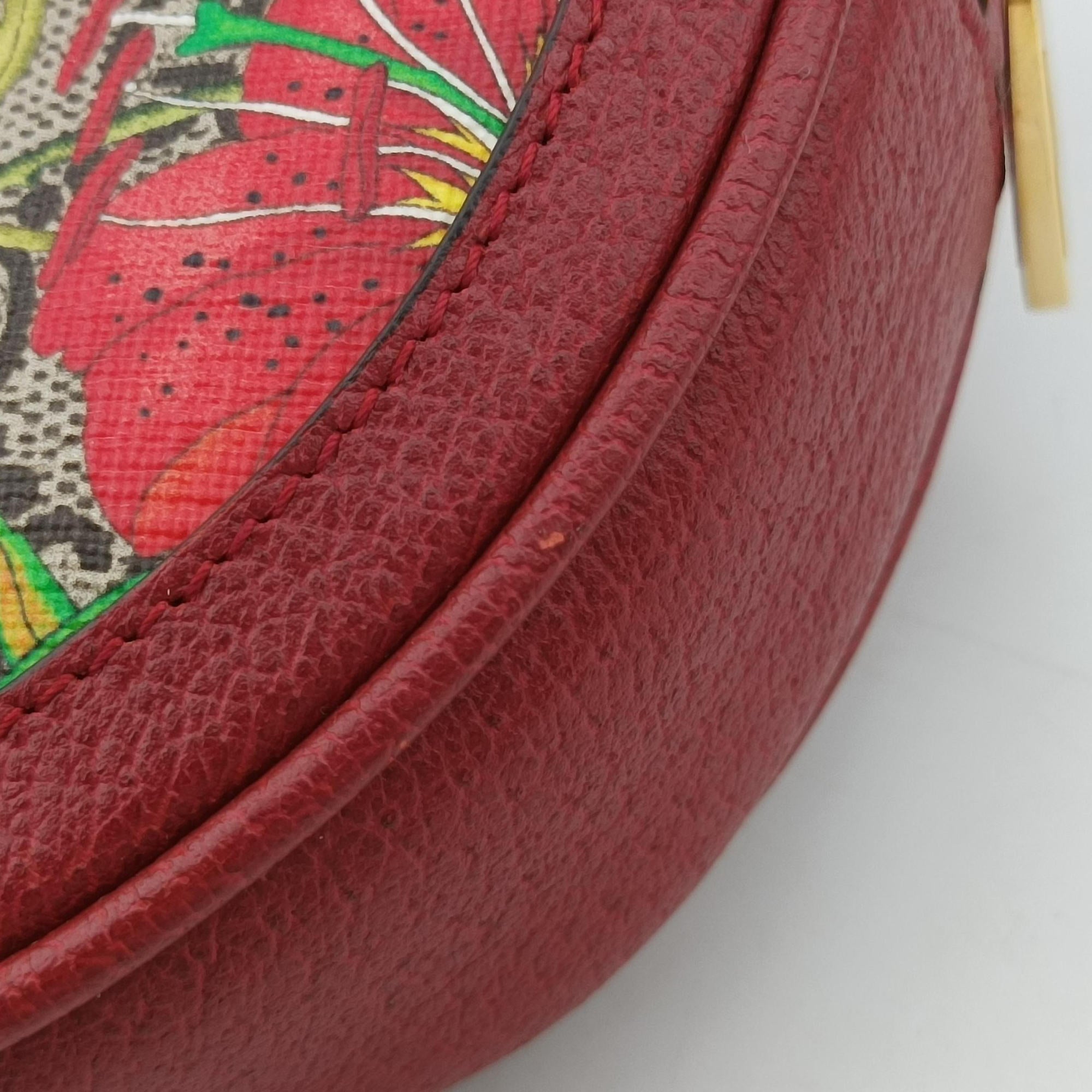 Ophidia Red×Multicolour PVC coated canvas×Leather 598661 オフィディア レッド×マルチカラー PVCコーティングキャンバス×レザー 598661 