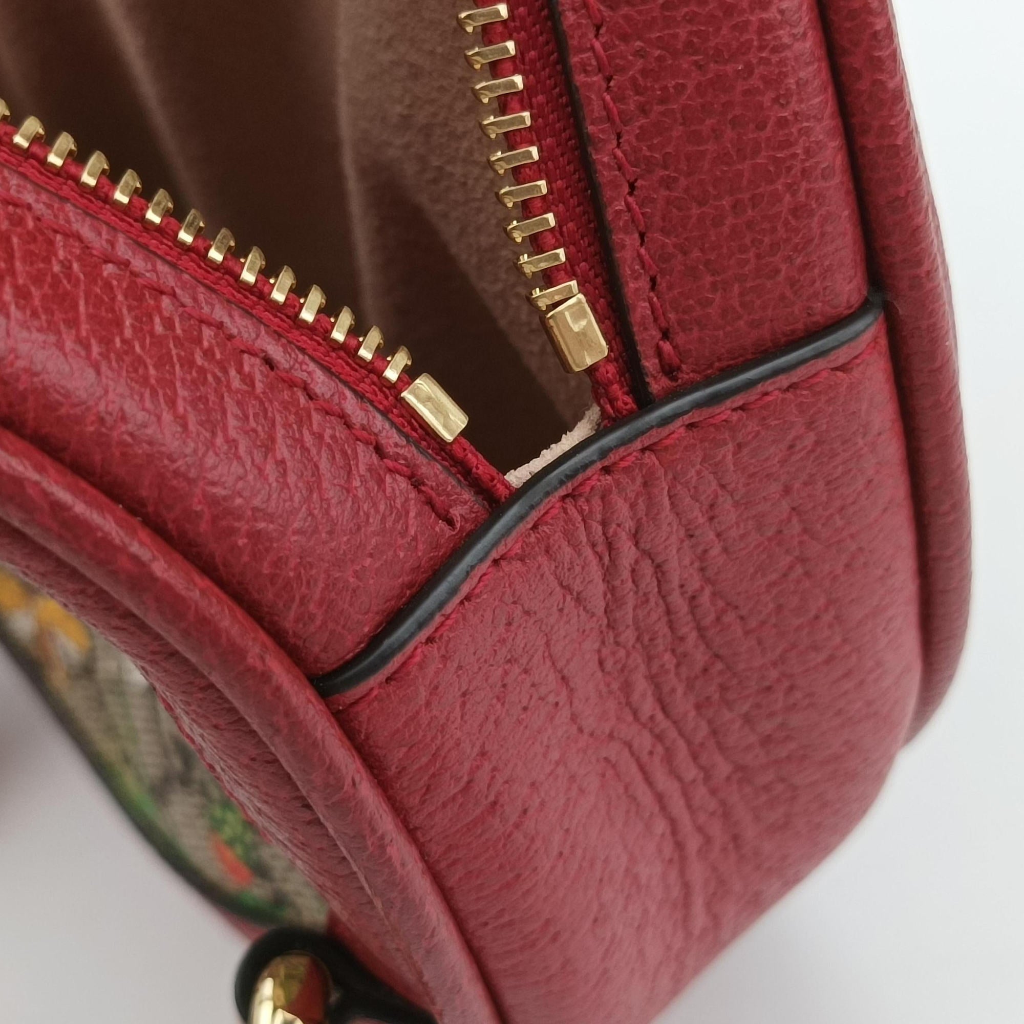 Ophidia Red×Multicolour PVC coated canvas×Leather 598661 オフィディア レッド×マルチカラー PVCコーティングキャンバス×レザー 598661 