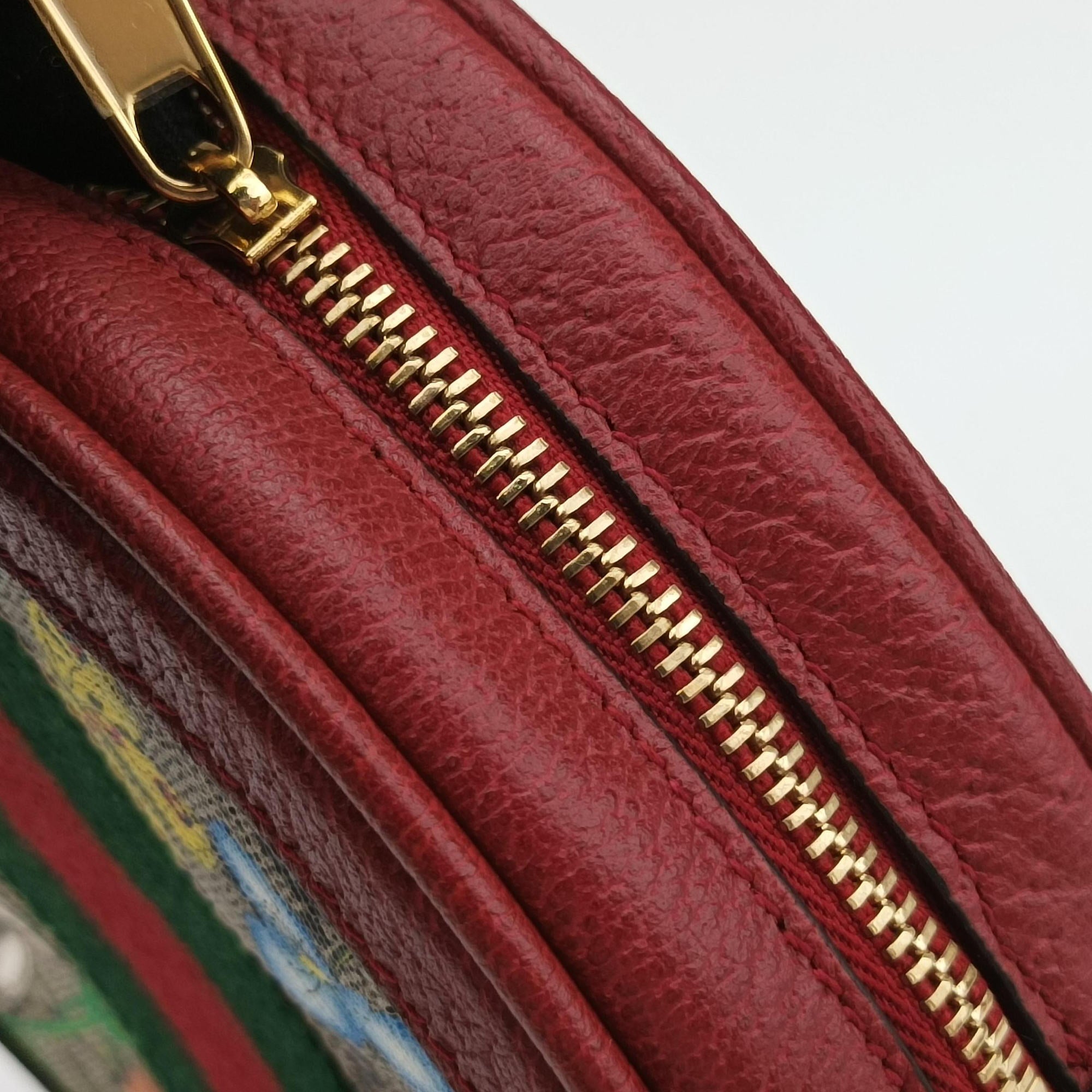 Ophidia Red×Multicolour PVC coated canvas×Leather 598661 オフィディア レッド×マルチカラー PVCコーティングキャンバス×レザー 598661 