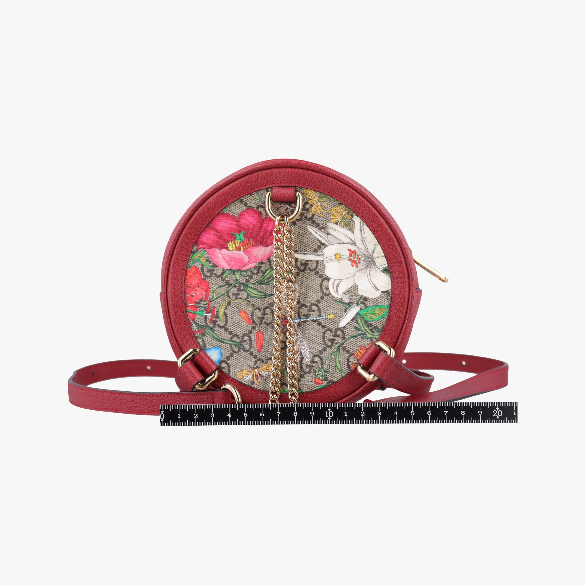 Ophidia Red×Multicolour PVC coated canvas×Leather 598661 オフィディア レッド×マルチカラー PVCコーティングキャンバス×レザー 598661 