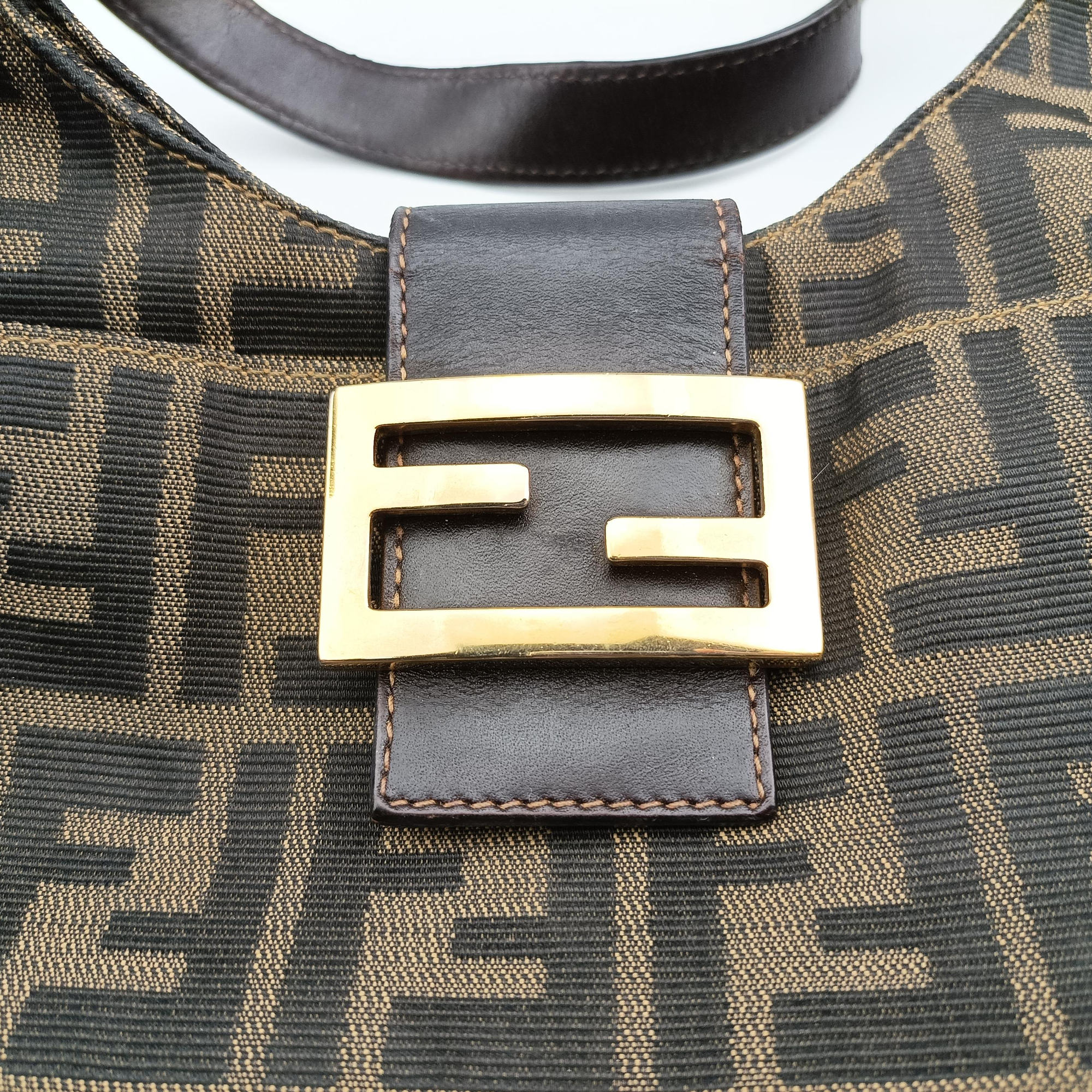 Zucca Brown canvas x Leather 8BR631 Lot number unknownズッカ柄 ブラウン キャンバスxレザー 8BR631 製番不明