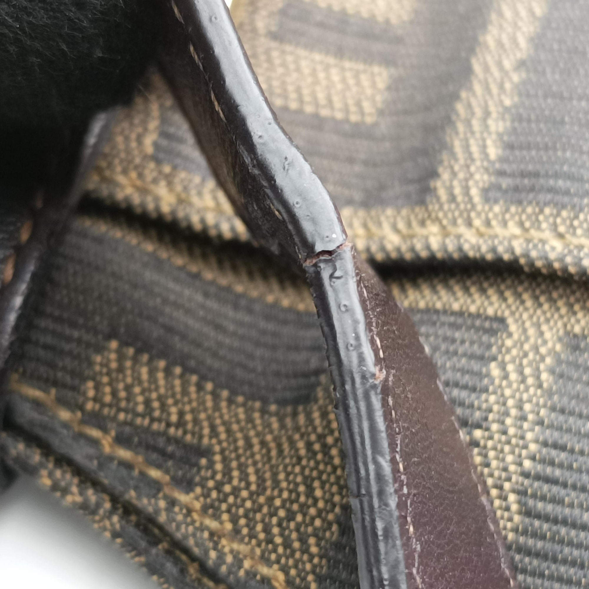 Zucca Brown canvas x Leather 8BR631 Lot number unknownズッカ柄 ブラウン キャンバスxレザー 8BR631 製番不明