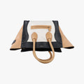 Luggage Mini Shopper Beige×white×black Leather U-CE-0121ラゲージミニショッパー ベージュ×ホワイト×ブラック レザー U-CE-0121