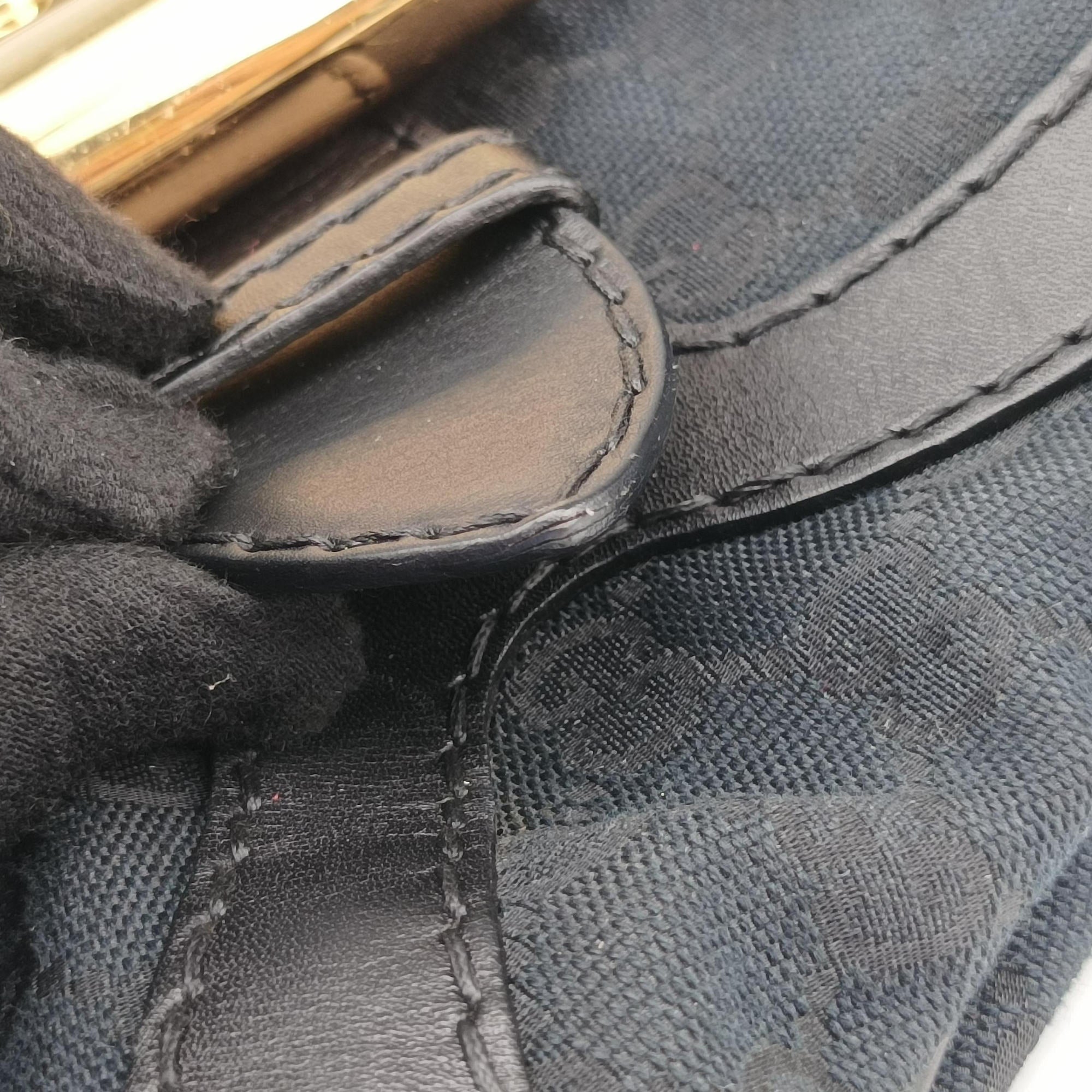 Queen Black canvas× leather 189885 H1546945クイーン ブラック キャンバス× レザー 189885 H1546945