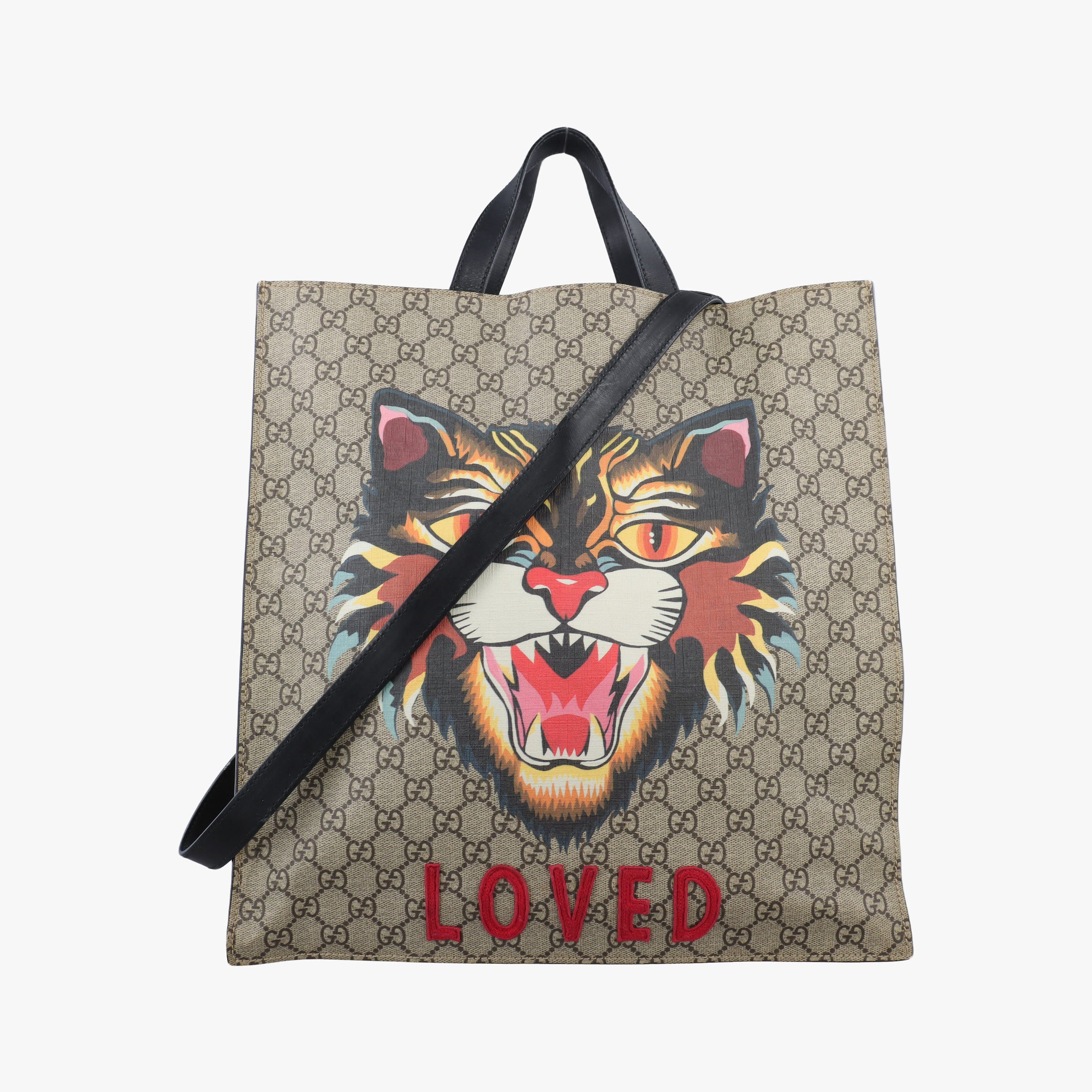 GG Supreme Bee Beige×multi PVC coated canvas 450950 E021661325GGスプリーム キングスネーク ベージュ×マルチ PVCコーティングキャンバス 450950 E021661325
