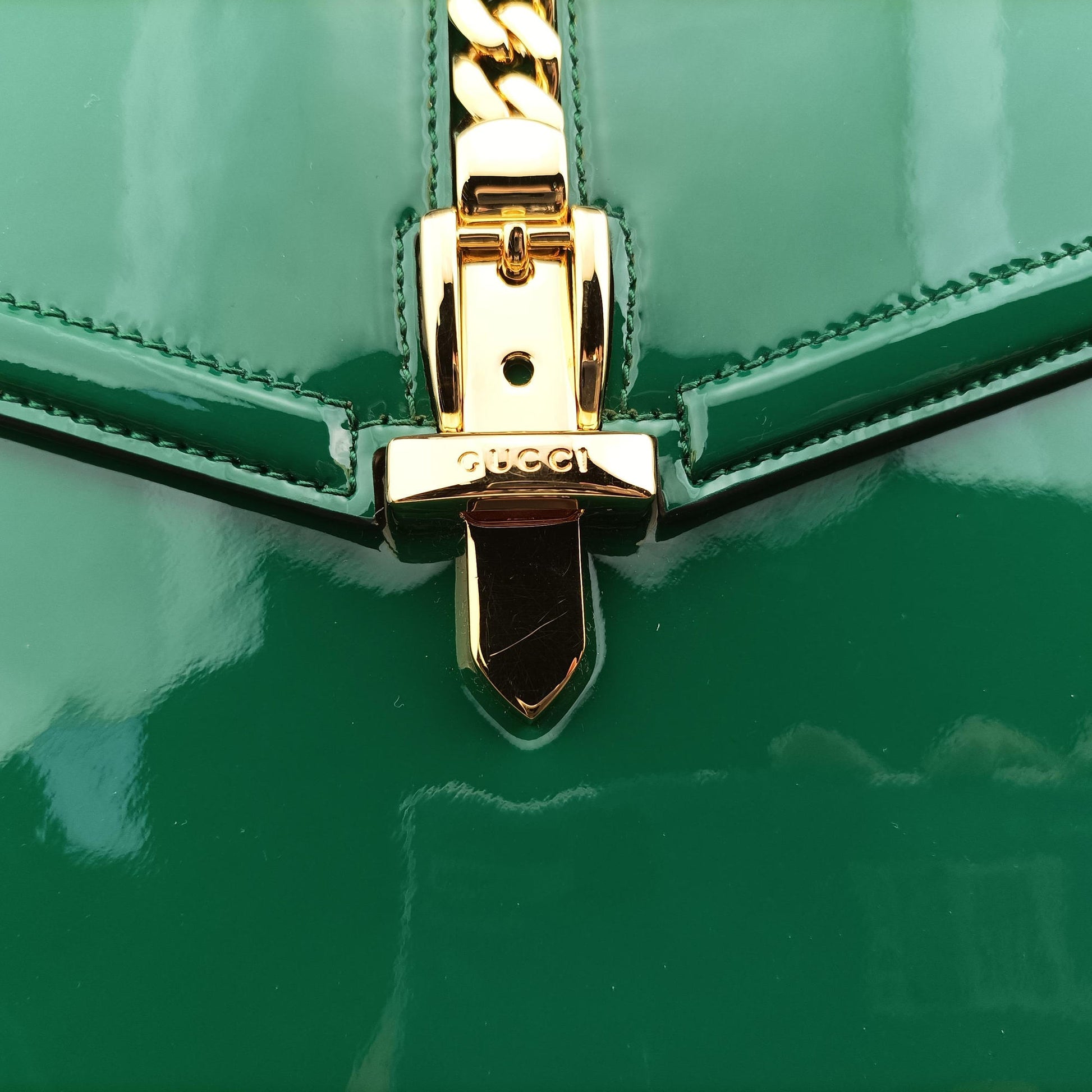 Sylvie Green Patent Leather 589478 E030193046シルヴィ グリーン パテント 589478 E030193046