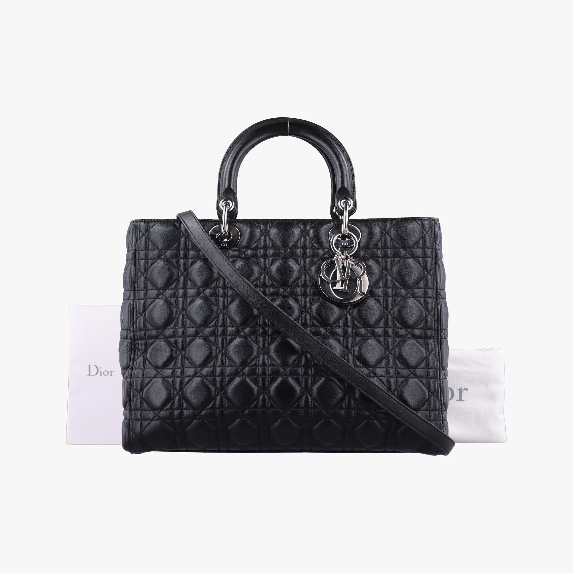 Lady Dior Black lambskin 18-MA-1104レディディオール ブラック ラムスキン 18-MA-1104