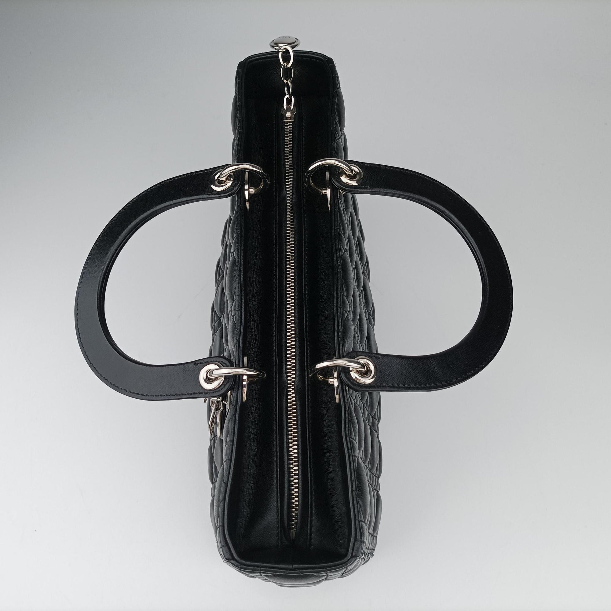 Lady Dior Black lambskin 18-MA-1104レディディオール ブラック ラムスキン 18-MA-1104