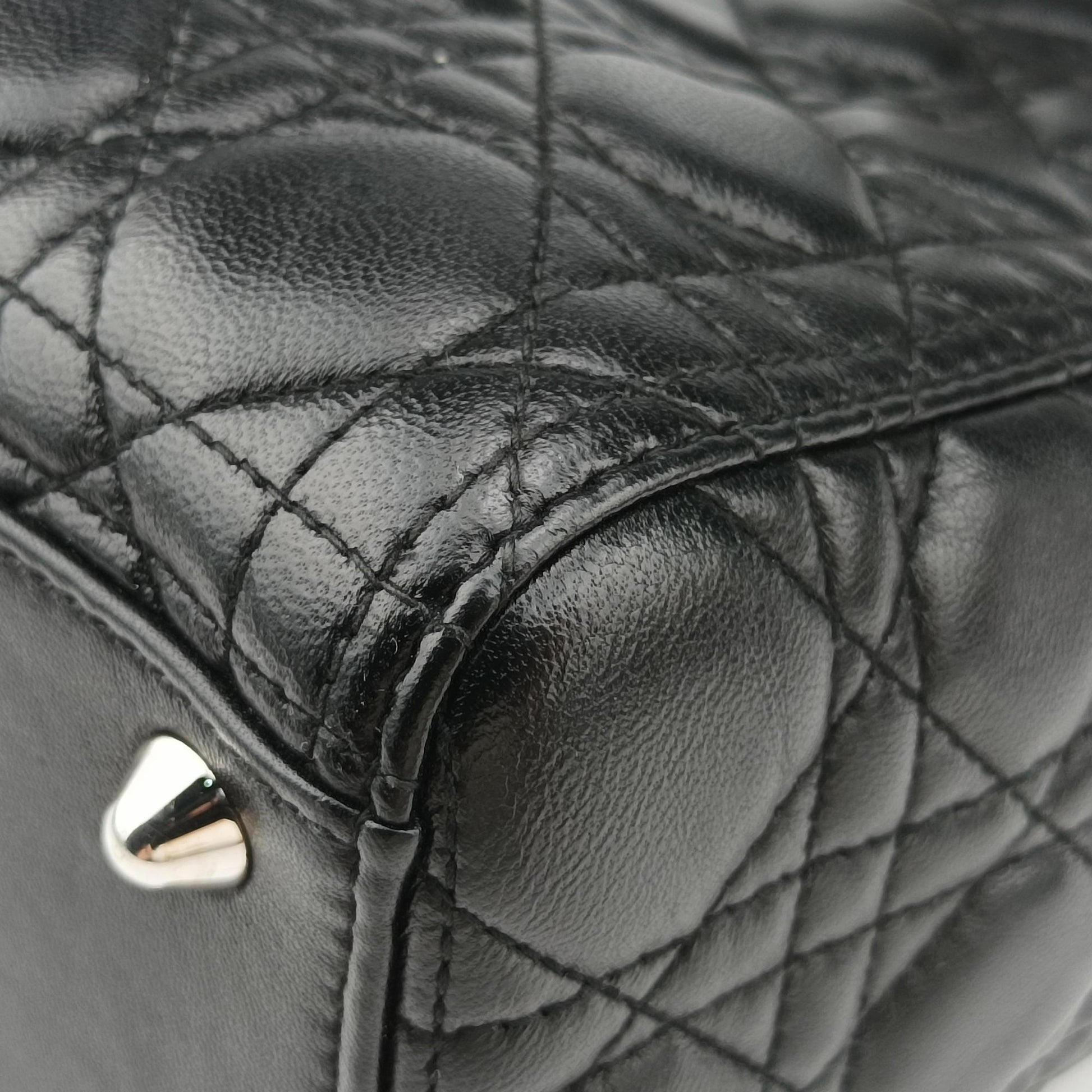 Lady Dior Black lambskin 18-MA-1104レディディオール ブラック ラムスキン 18-MA-1104