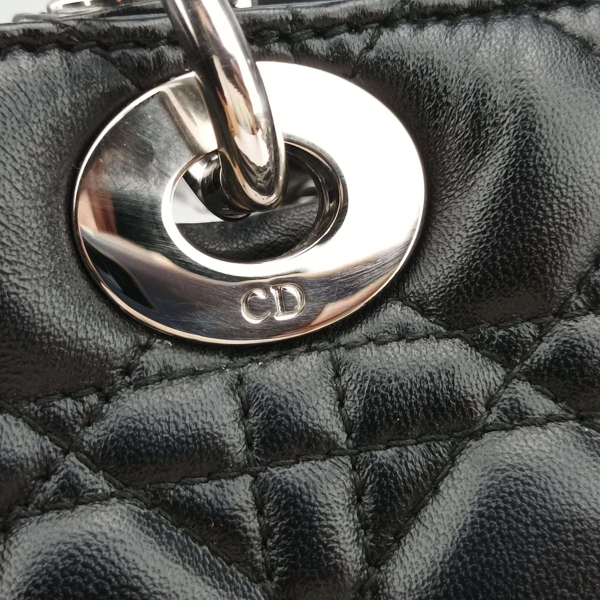 Lady Dior Black lambskin 18-MA-1104レディディオール ブラック ラムスキン 18-MA-1104