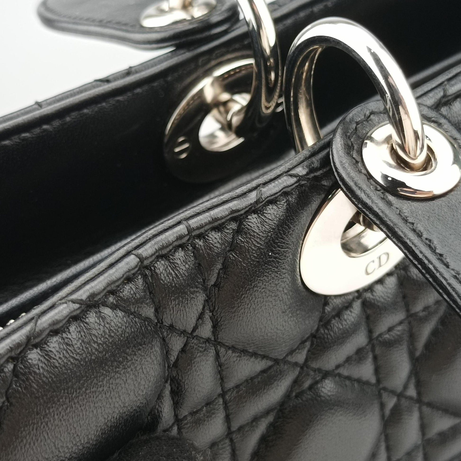 Lady Dior Black lambskin 18-MA-1104レディディオール ブラック ラムスキン 18-MA-1104